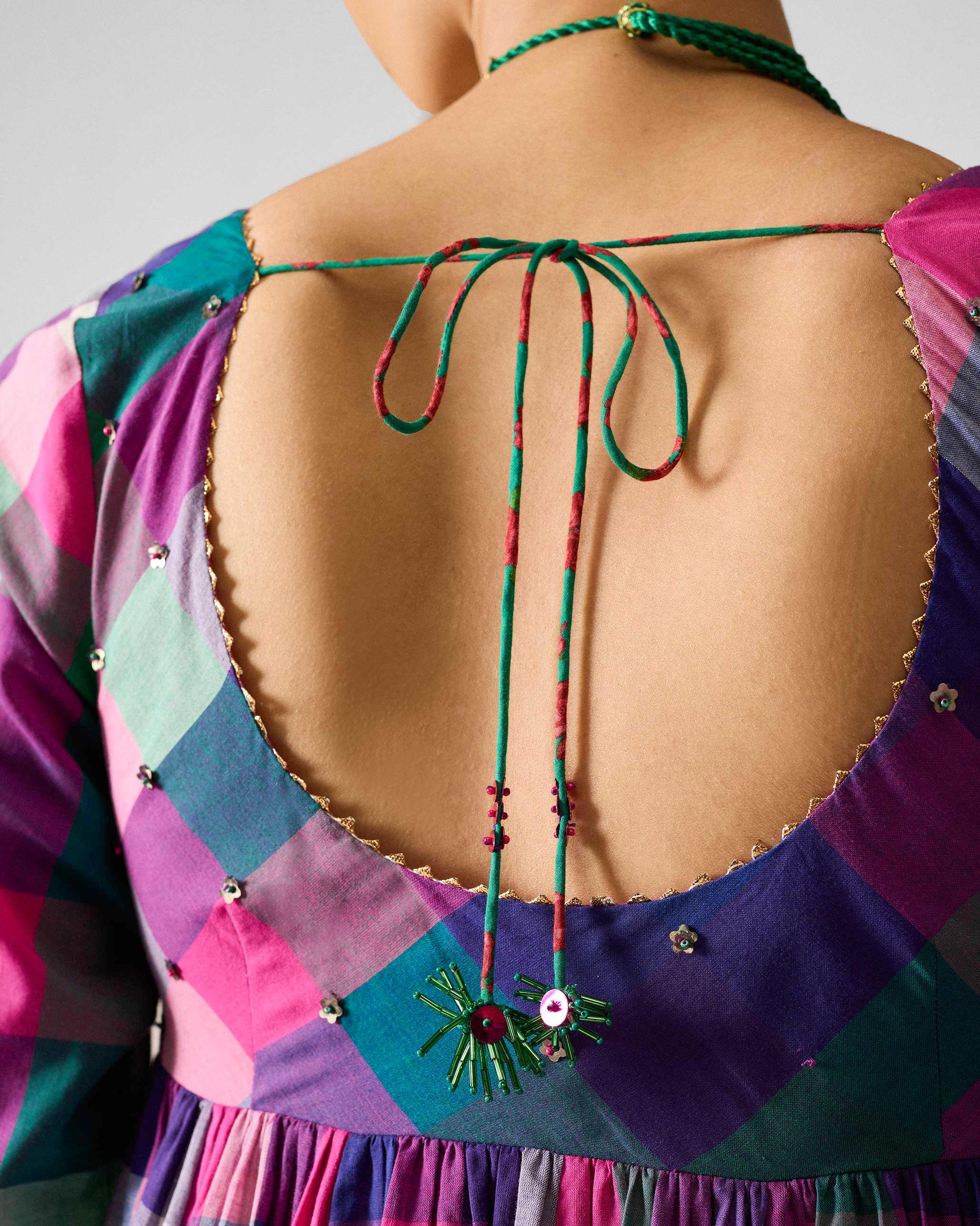 Belur Kurta - Multicolour Checks