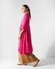 Kannauj Kurta - Fuchsia & Gold Printed