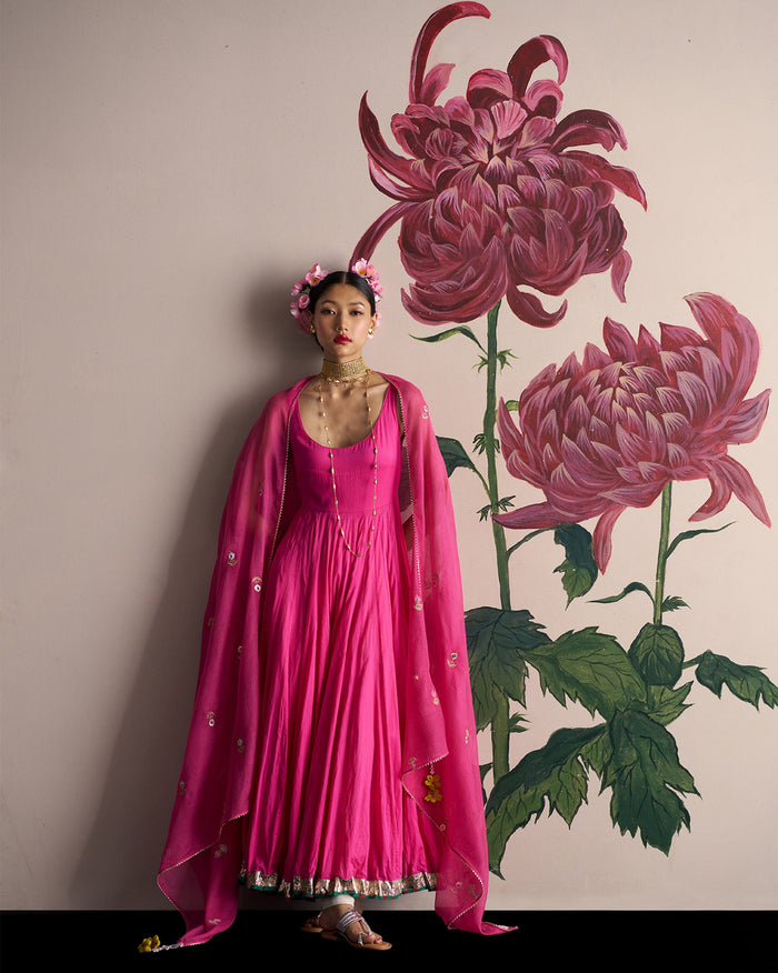 Kochi Kurta - Fuchsia