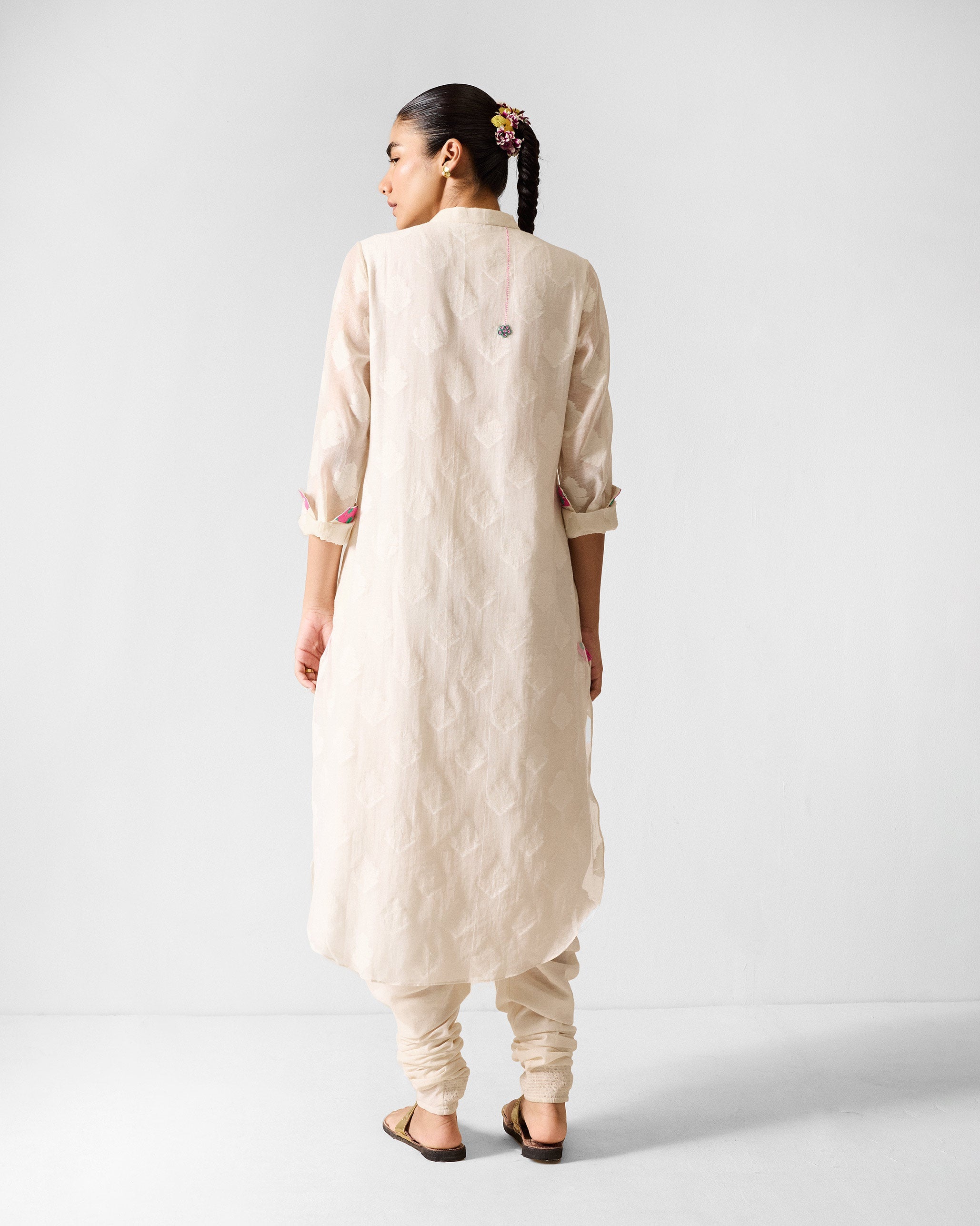 Basic Long Length Kurta - Ivory