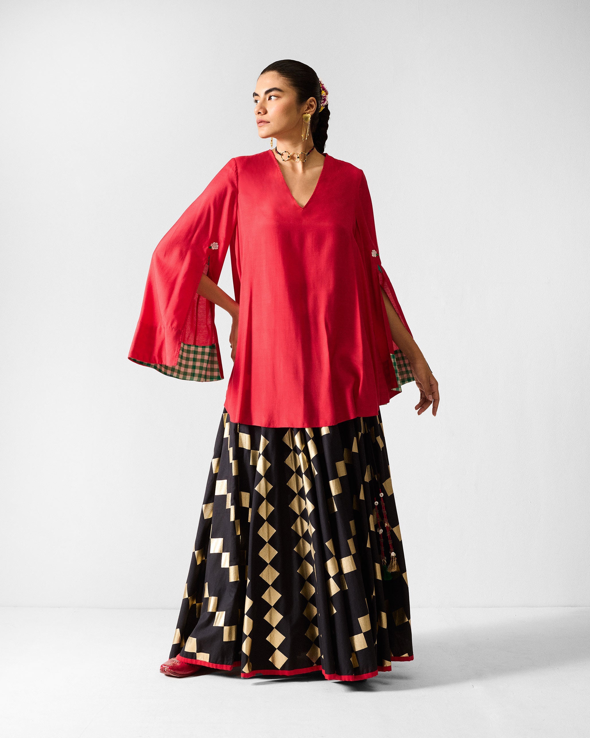 Panaji Top - Red