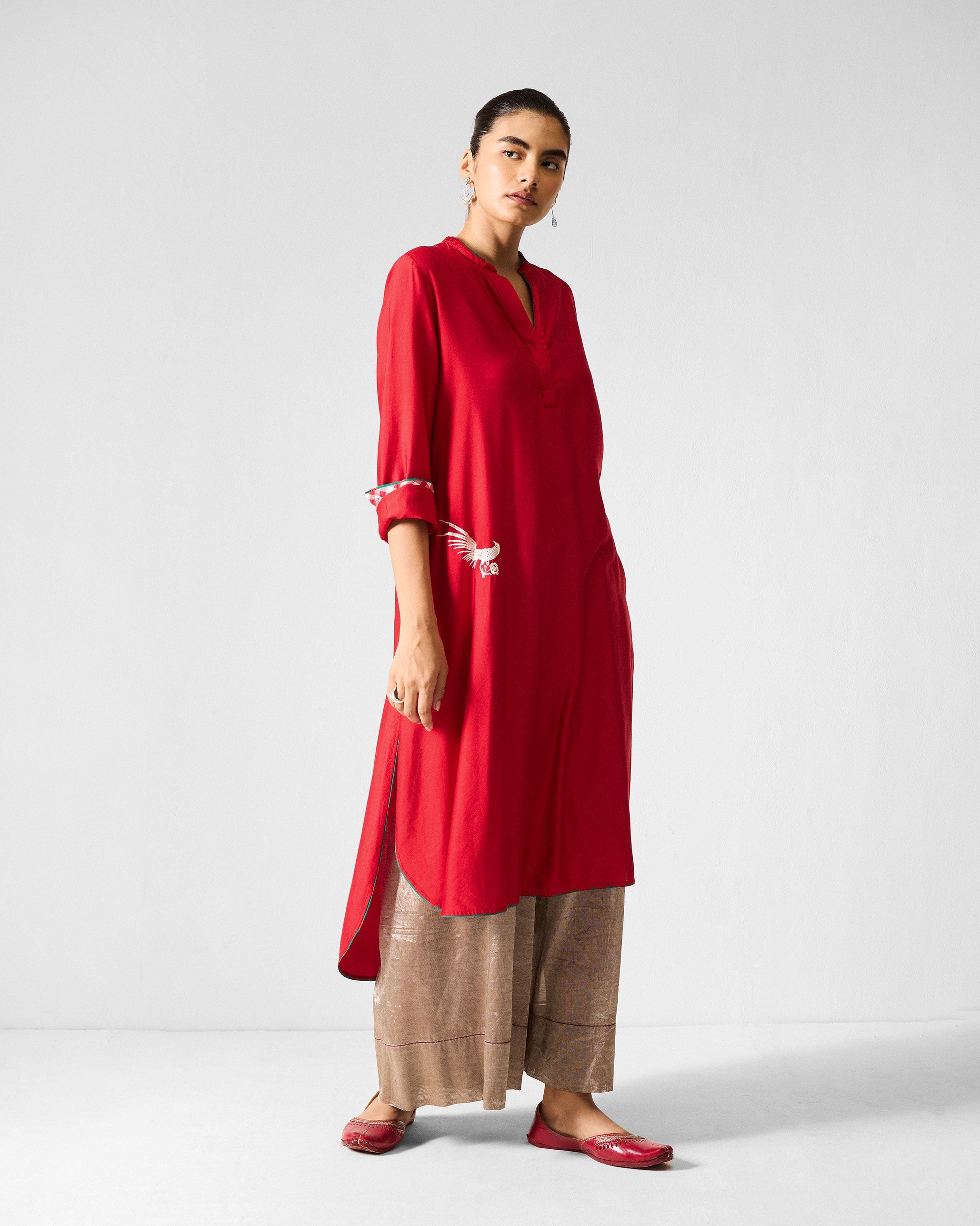 Chaand Kurta - Red