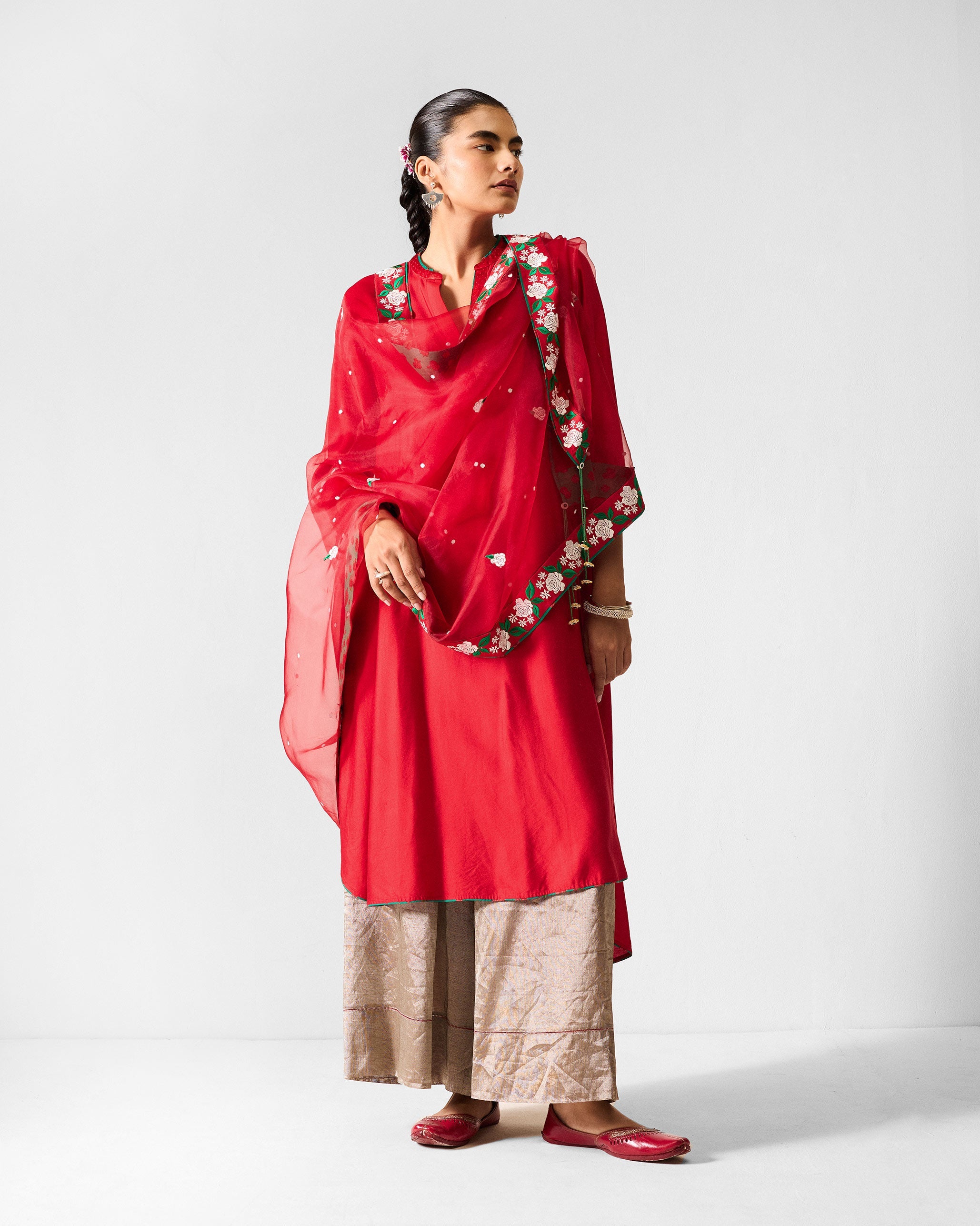 Chaand Kurta - Red