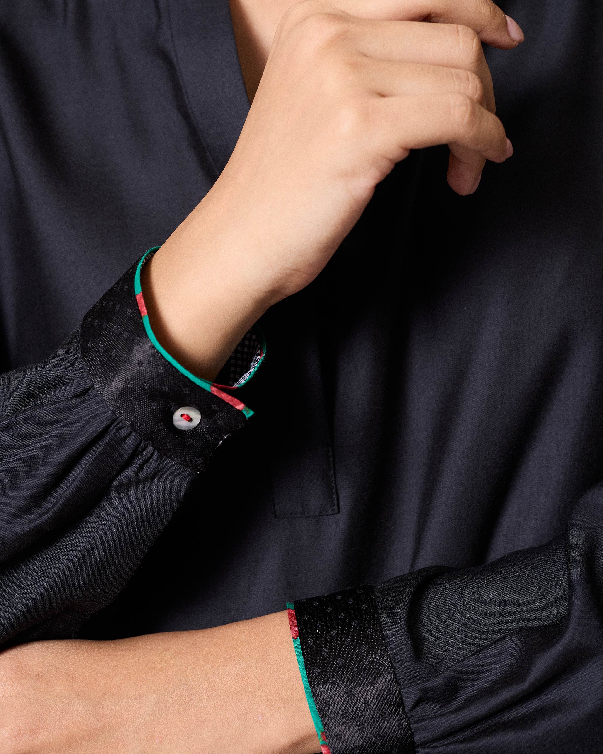 Chaand Kurta - Black