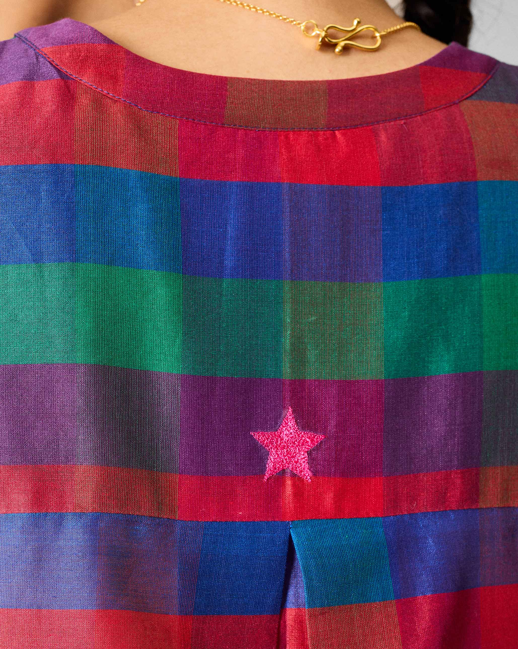 Lazy Sunday Tunic - Multicolour Checks