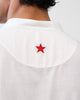 Neckband Kurta - White & Red Printed