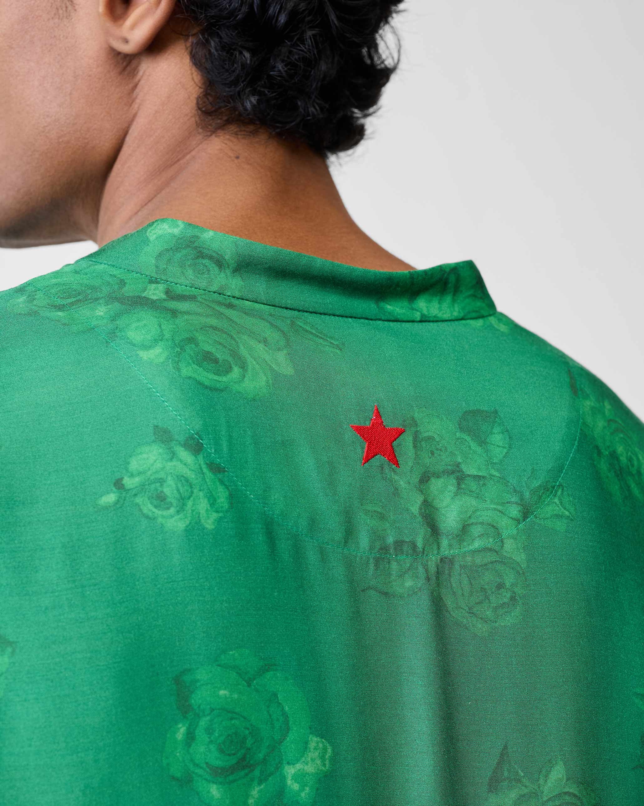 Astral Kurta - Emerald Green Printed