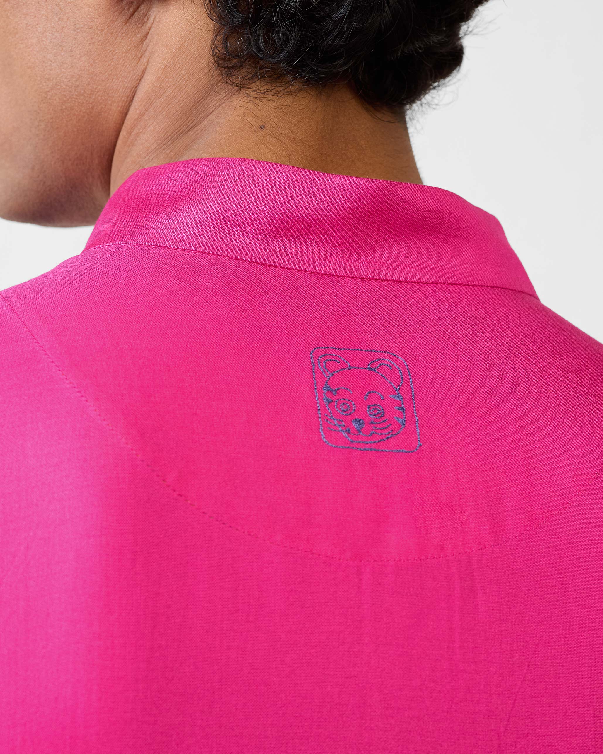 Long Pleated Kurta - Fuchsia