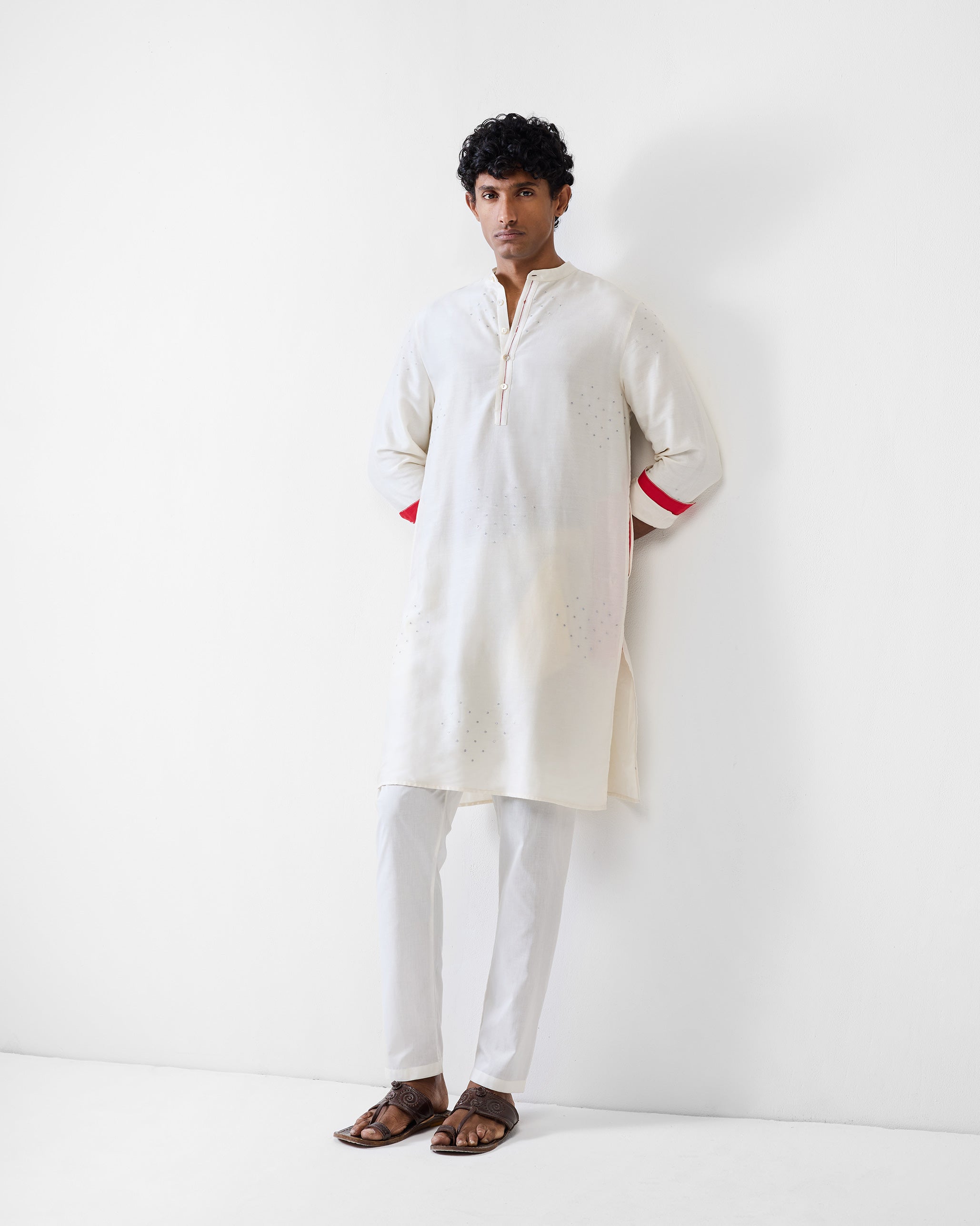 Astral Kurta - Ivory Embroidered