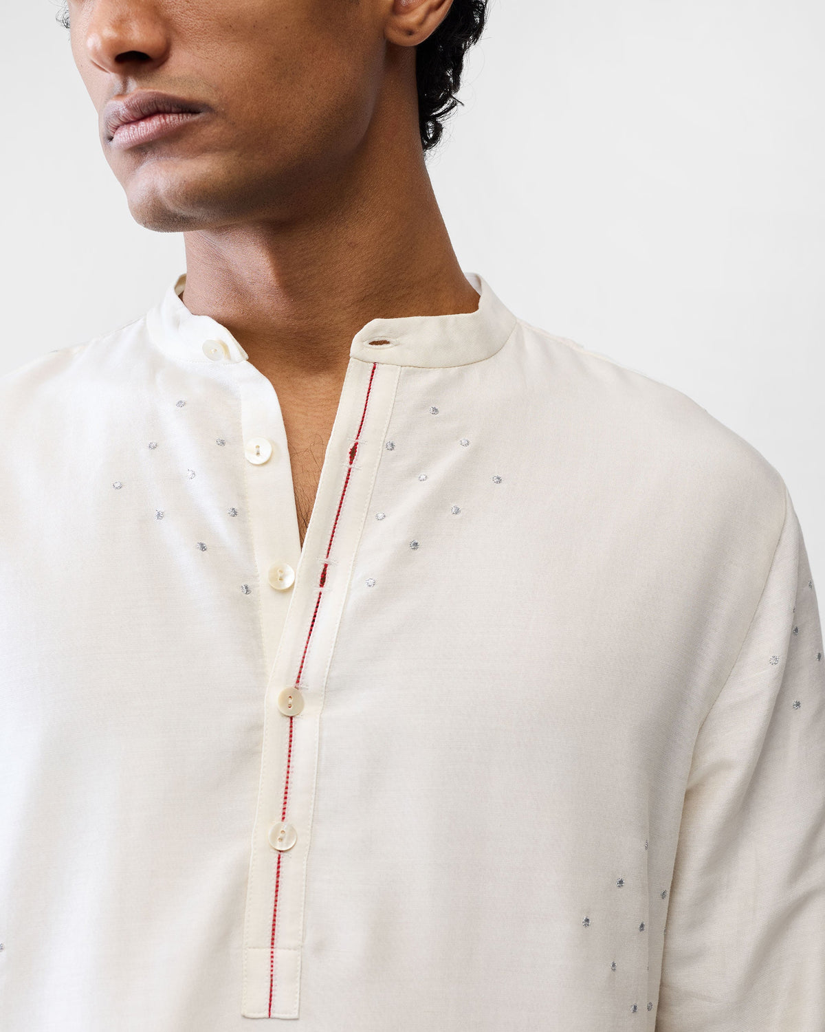 Astral Kurta - Ivory Embroidered