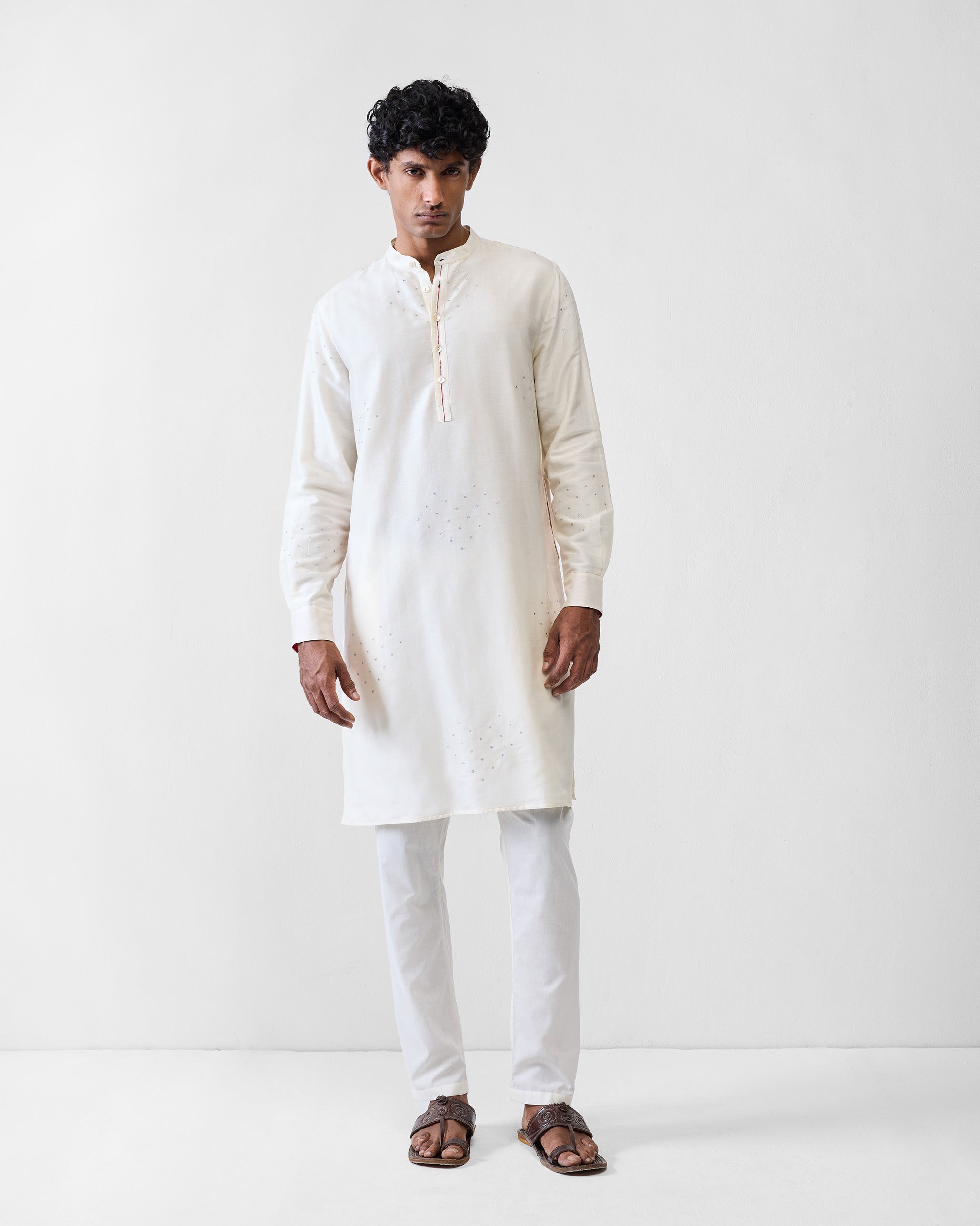 Astral Kurta - Ivory Embroidered