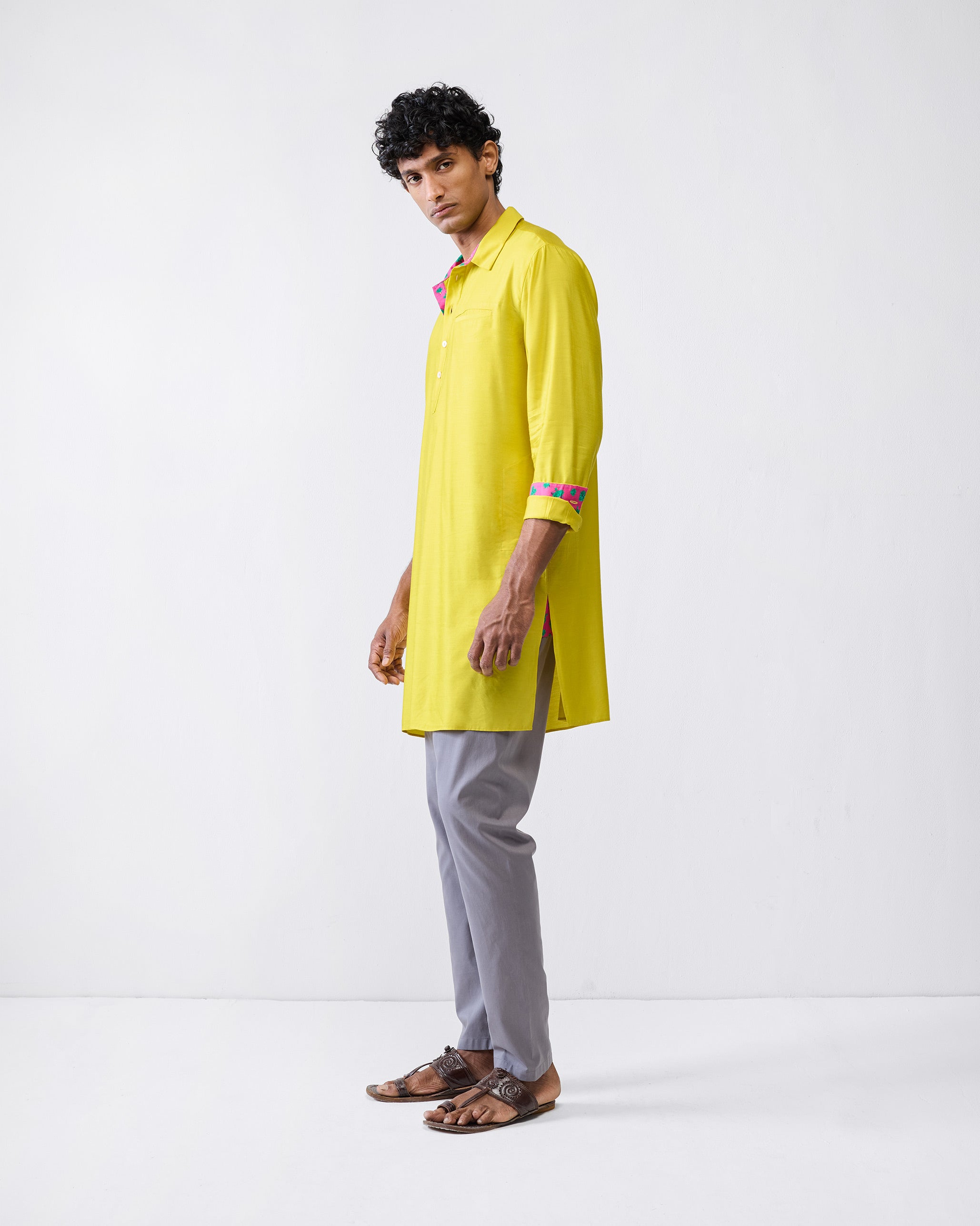Bouquet Kurta - Chartreuse