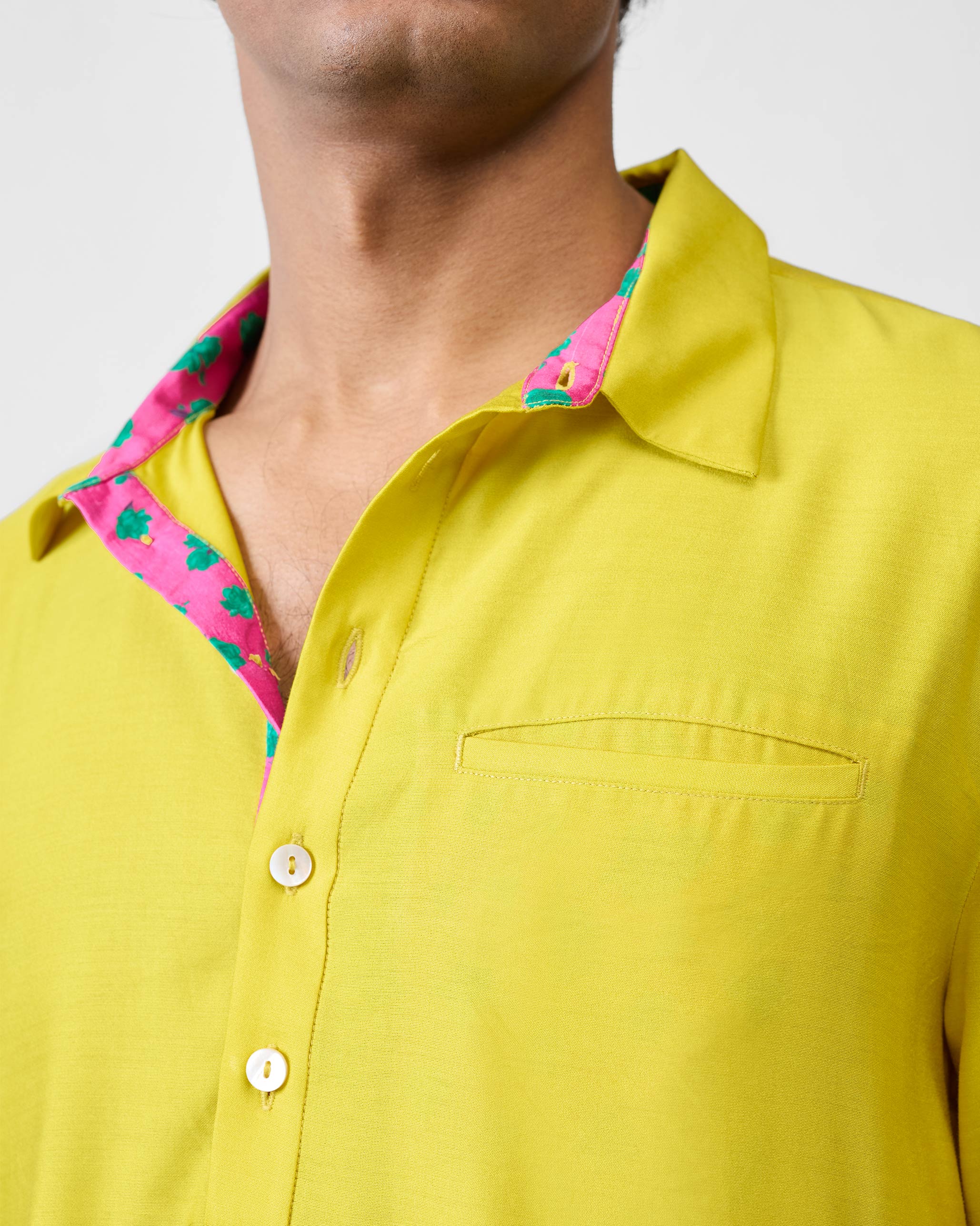 Bouquet Kurta - Chartreuse