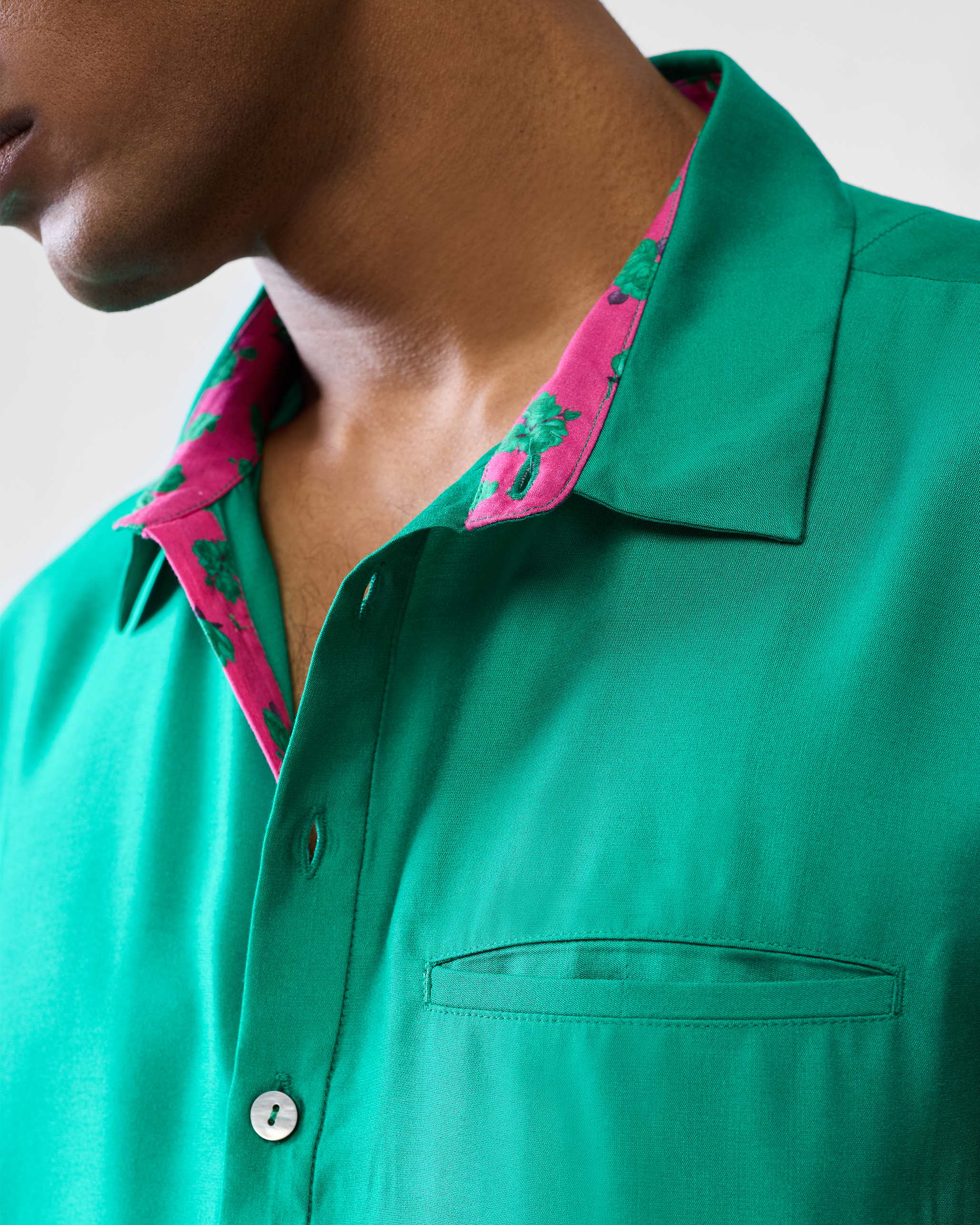 Bouquet Kurta - Emerald Green