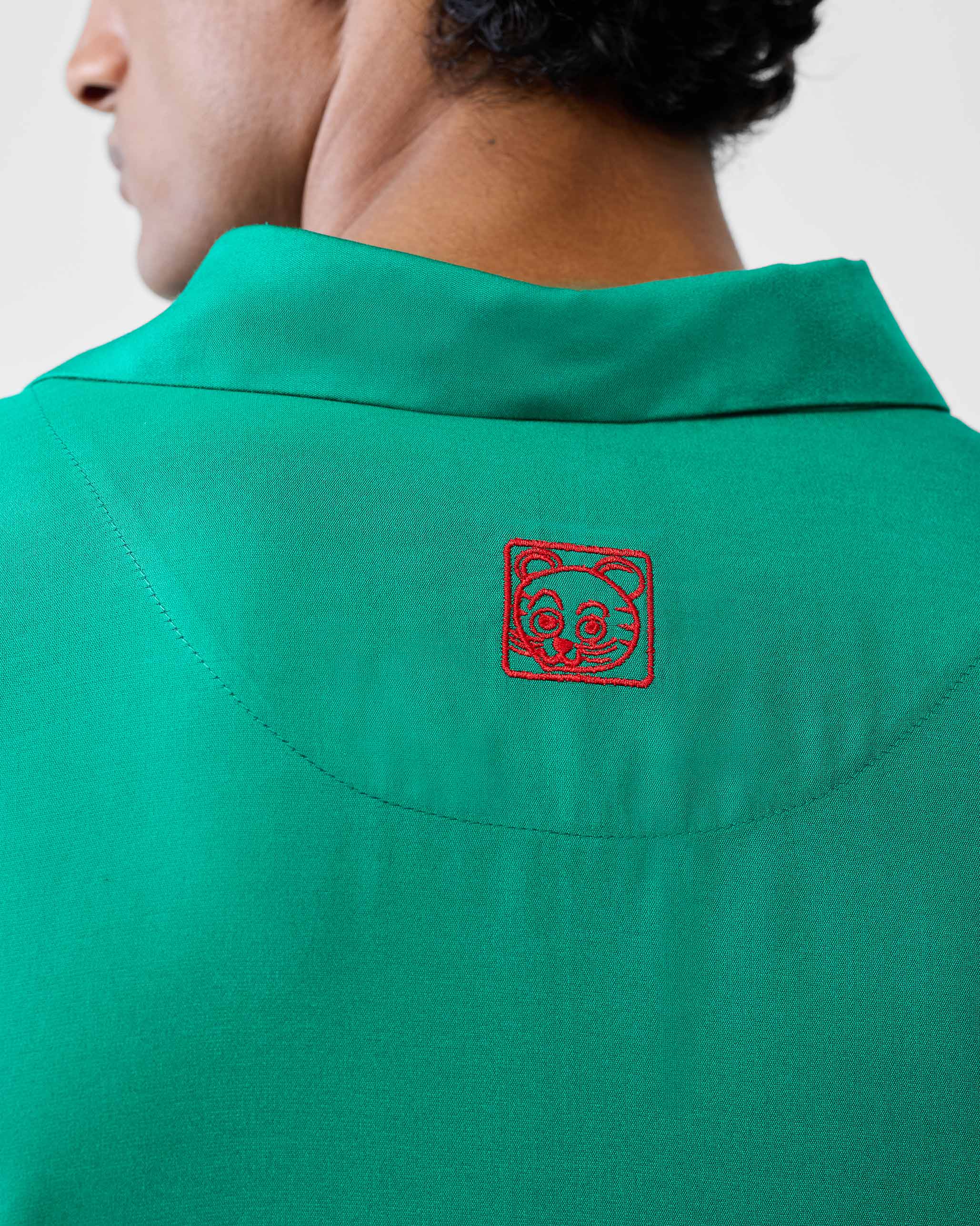 Bouquet Kurta - Emerald Green
