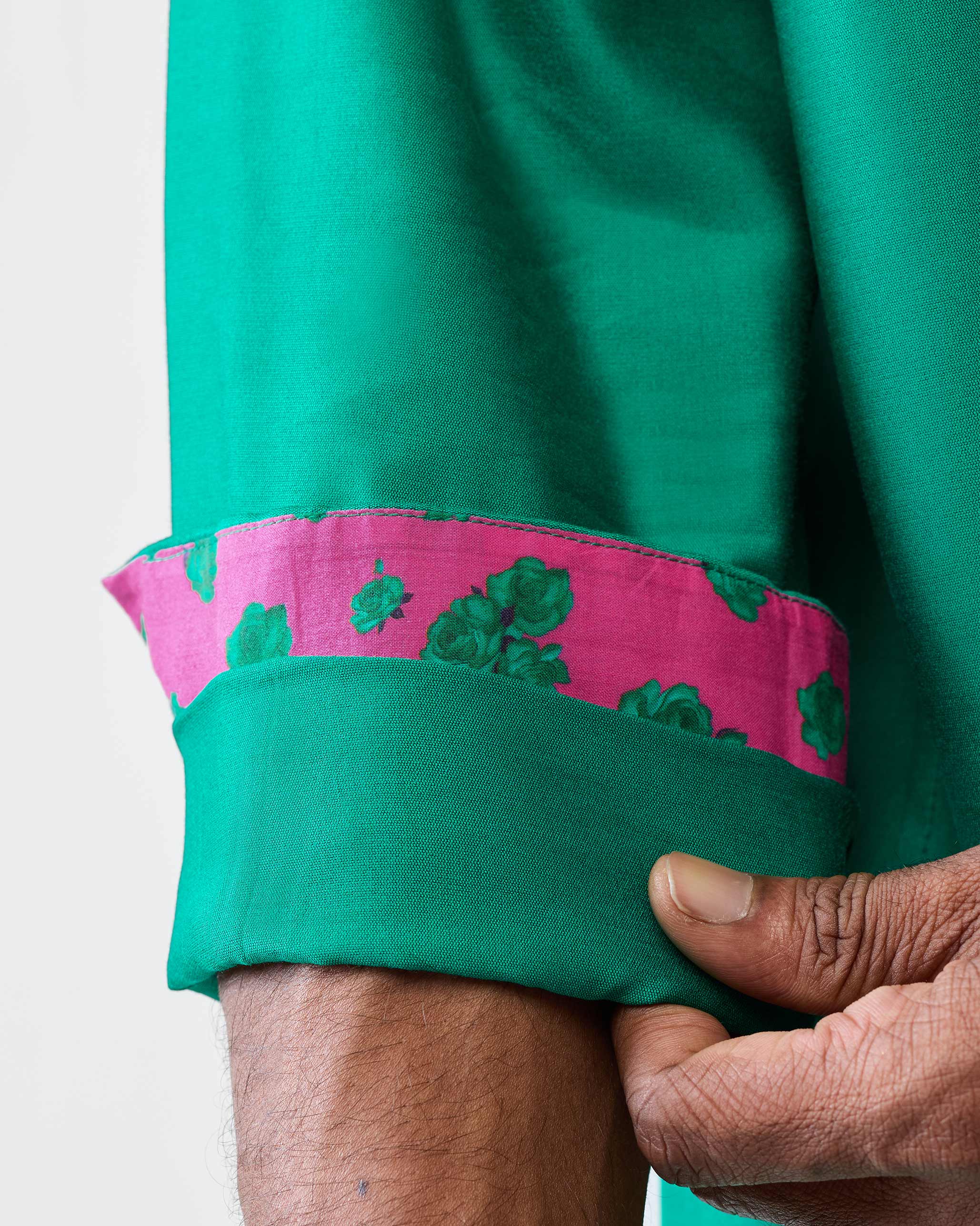 Bouquet Kurta - Emerald Green