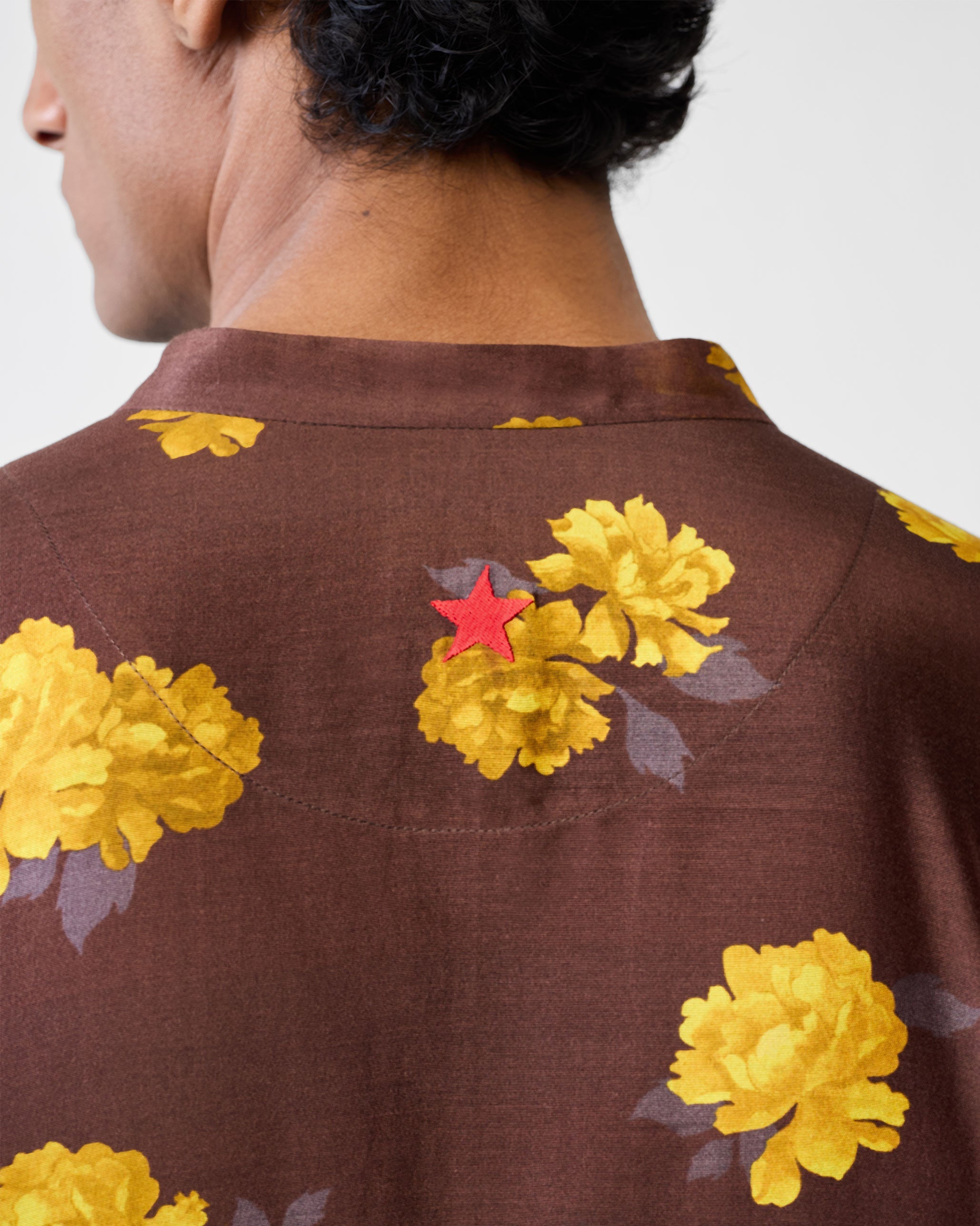 Astral Kurta - Brown & Chartreuse Printed