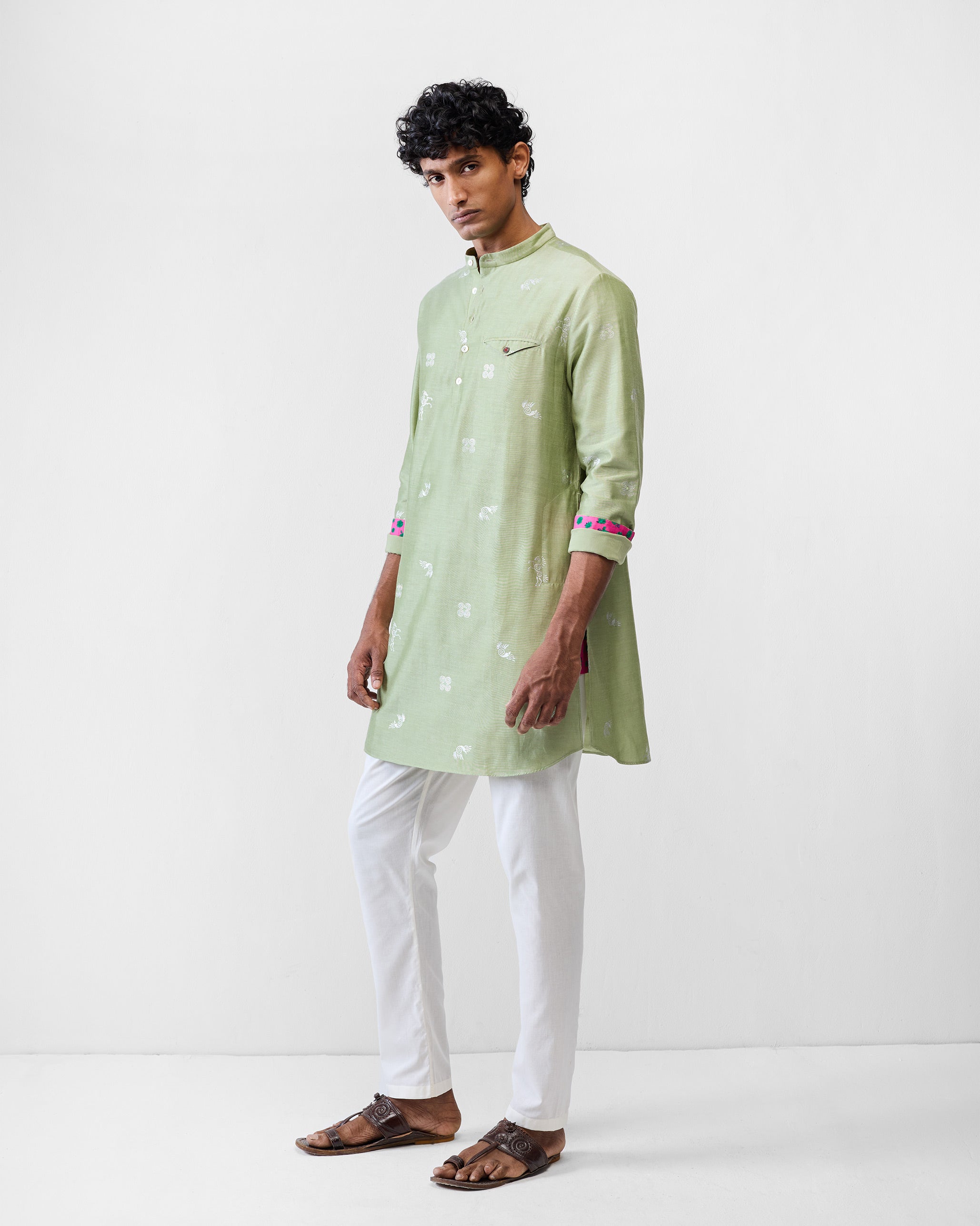 Fort Kurta - Mint Printed