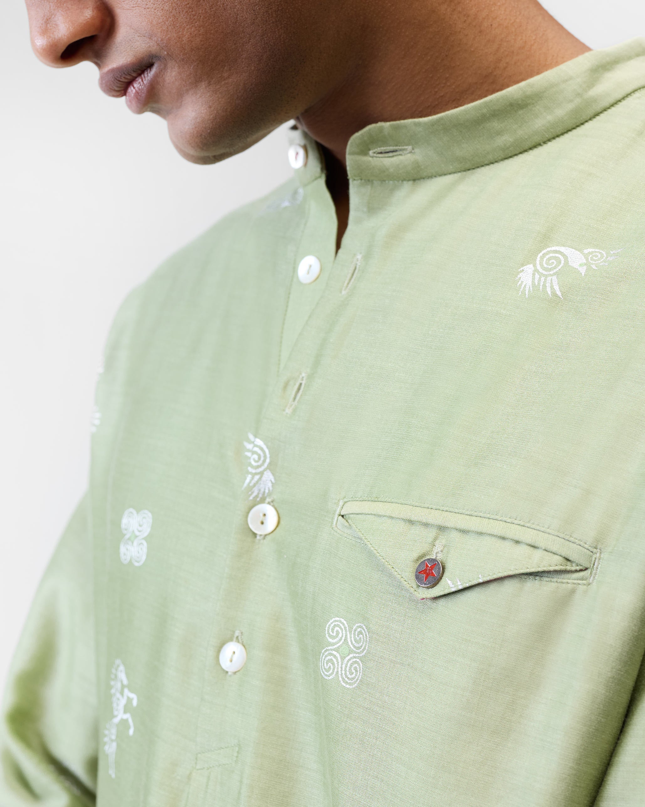 Fort Kurta - Mint Printed