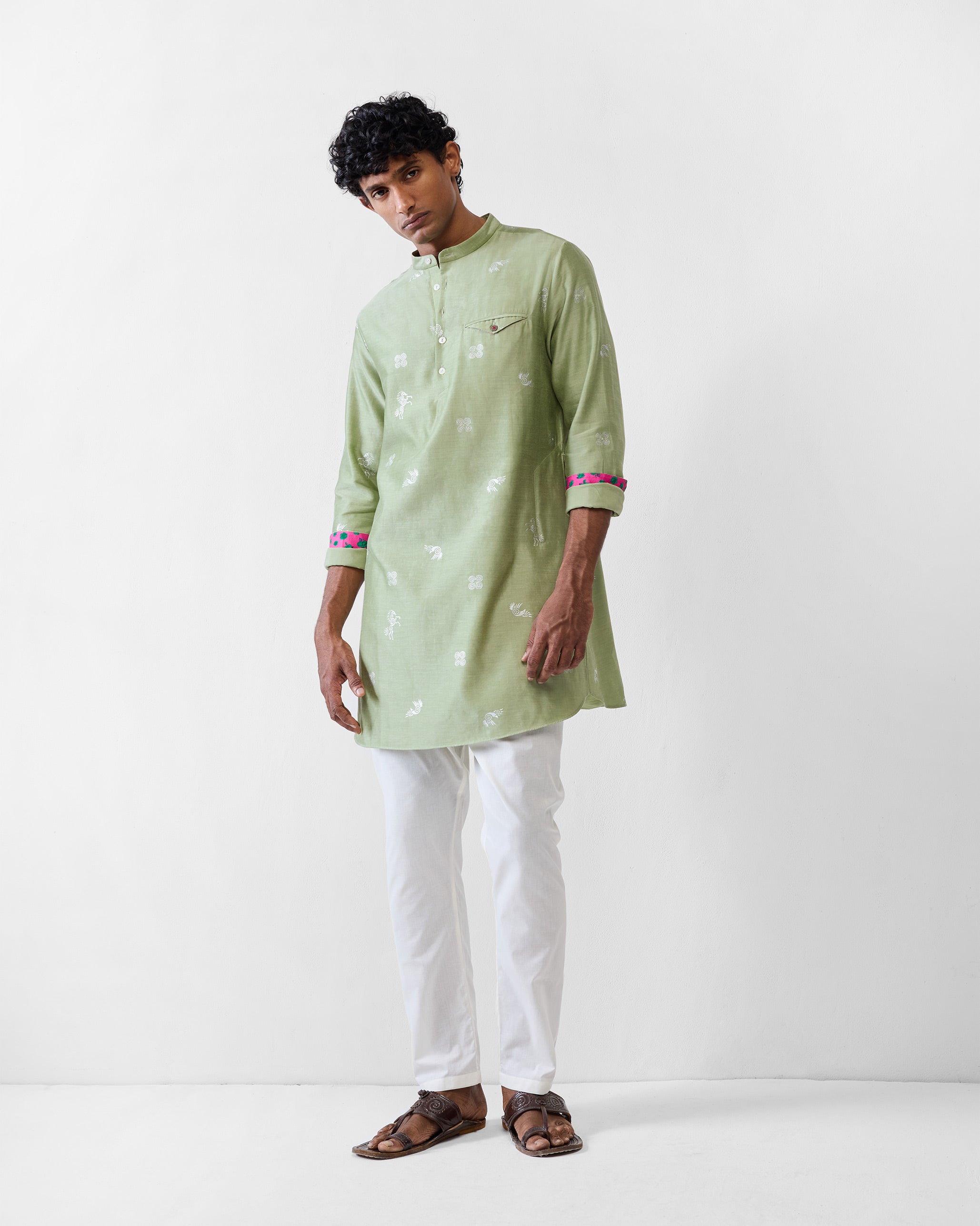 Fort Kurta - Mint Printed