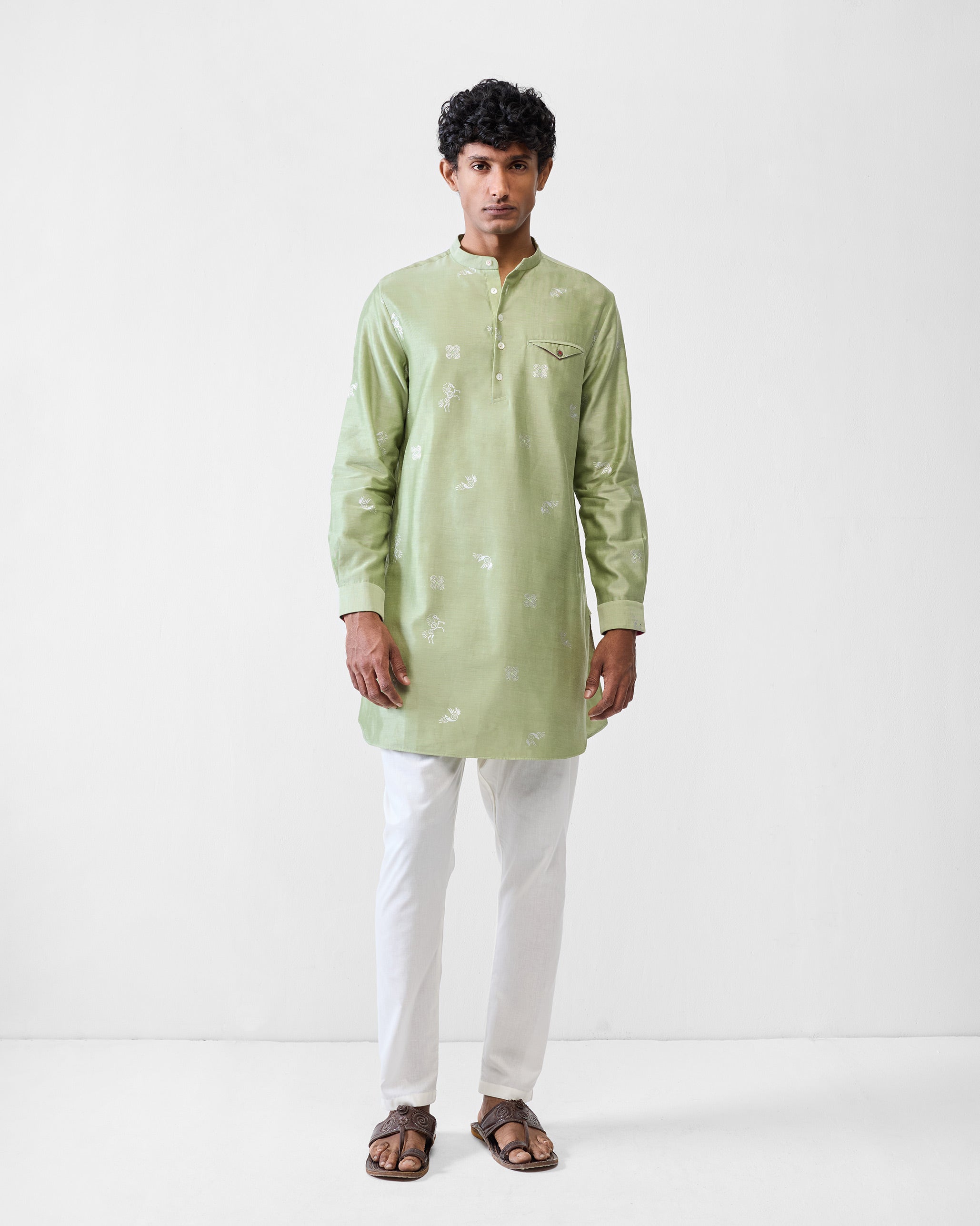 Fort Kurta - Mint Printed