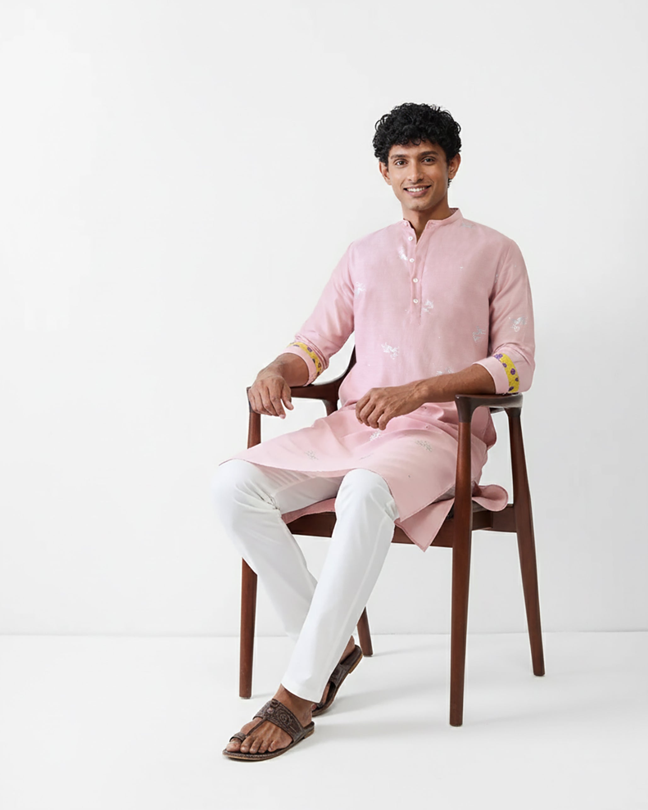 Bageecha Kurta - Pink Printed