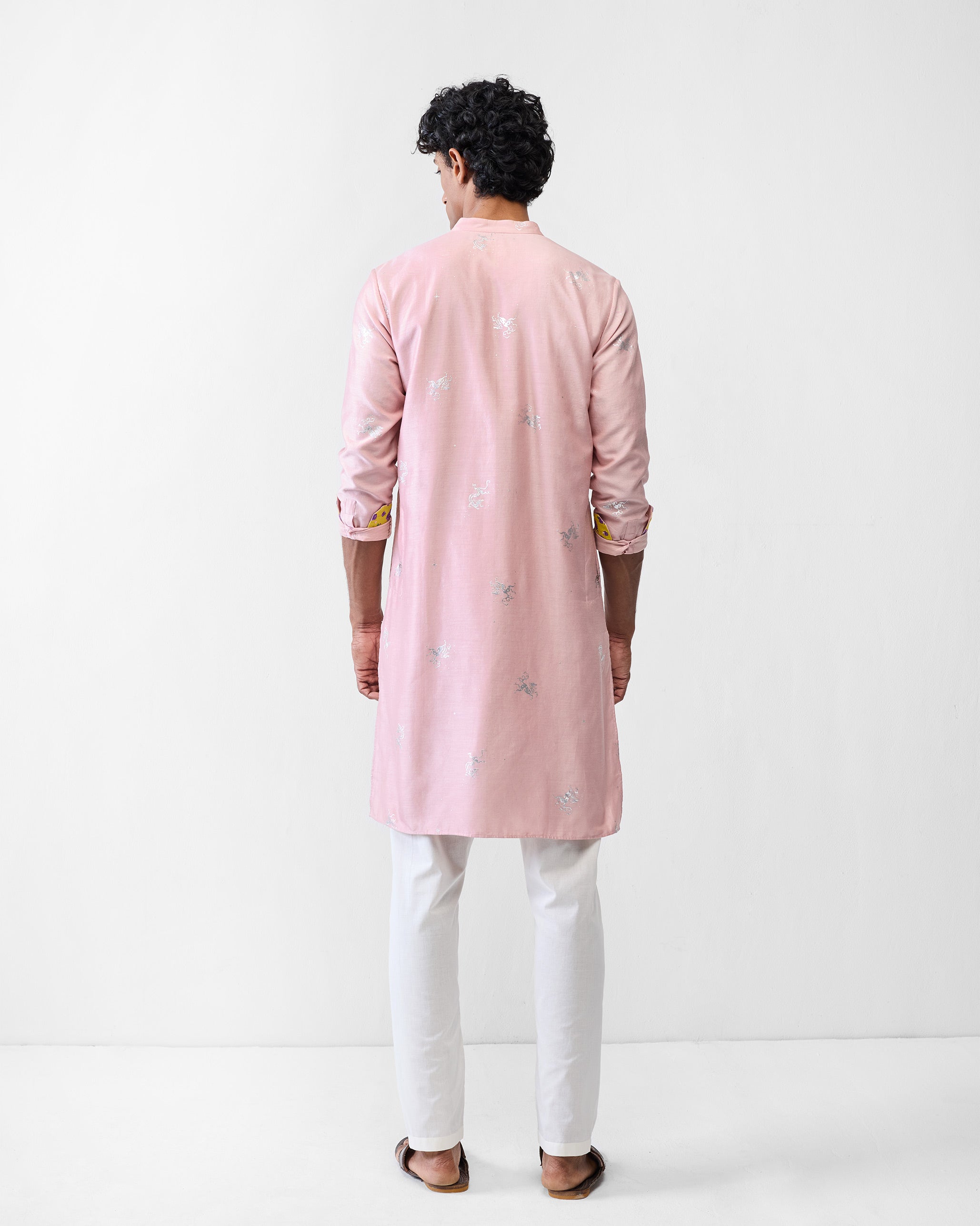 Bageecha Kurta - Pink Printed