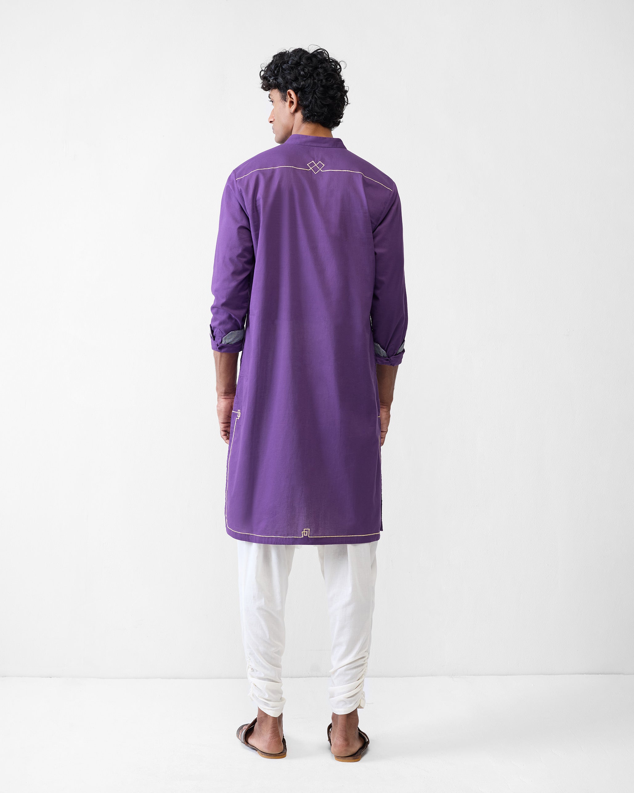 Arrham Kurta - Purple Embroidered