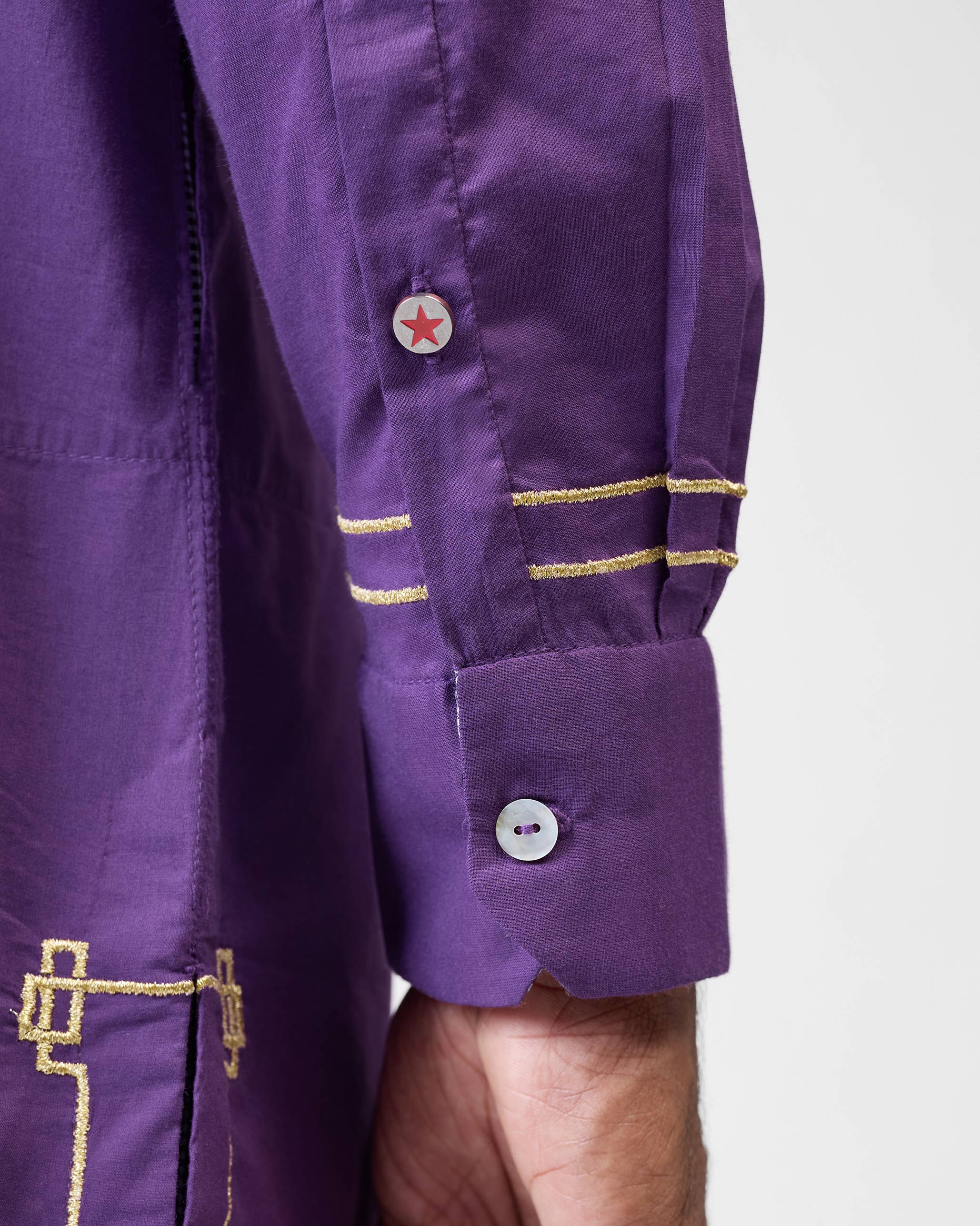 Arrham Kurta - Purple Embroidered