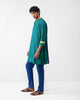 Jubilee Kurta - Green & Navy Printed