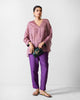 Rewa Top - Purple & Silver Checks