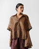 Ceylon Shirt - Chocolate Brown & Gold Stripes