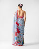 Roop Sari - Blue & Red Printed