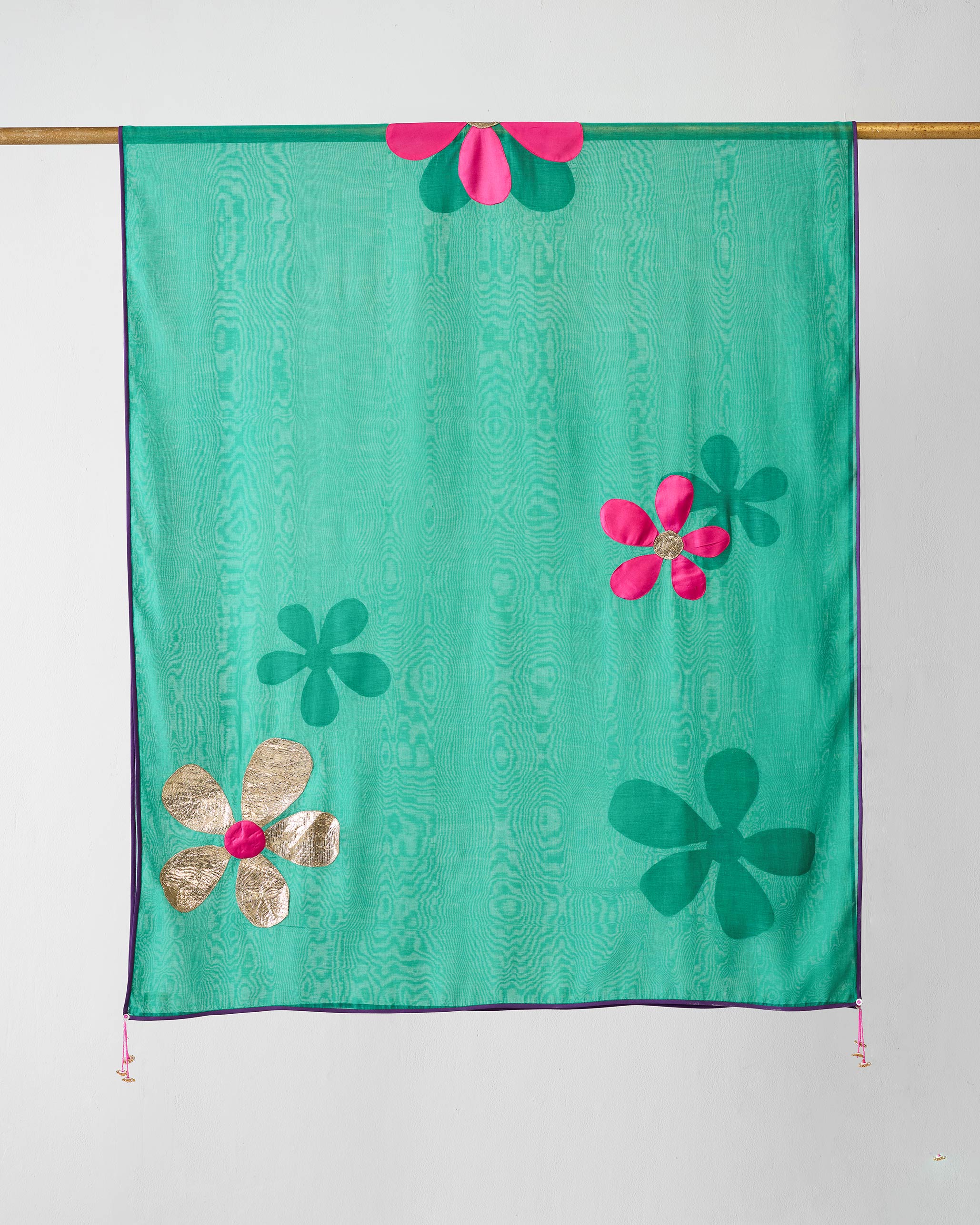 Amara Dupatta - Green & Silver Embridered