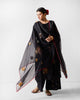 Raat Dupatta - Black & Gold Embroidered