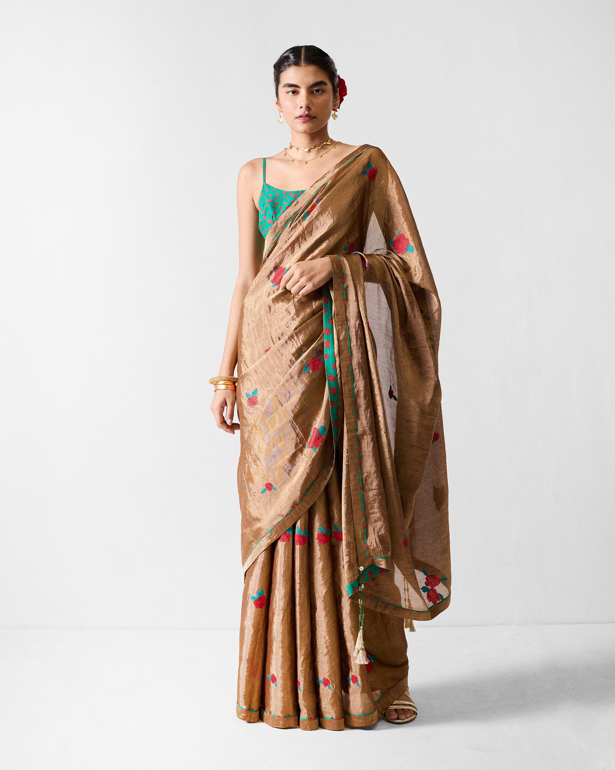 Reva Sari - Gold Embroidered