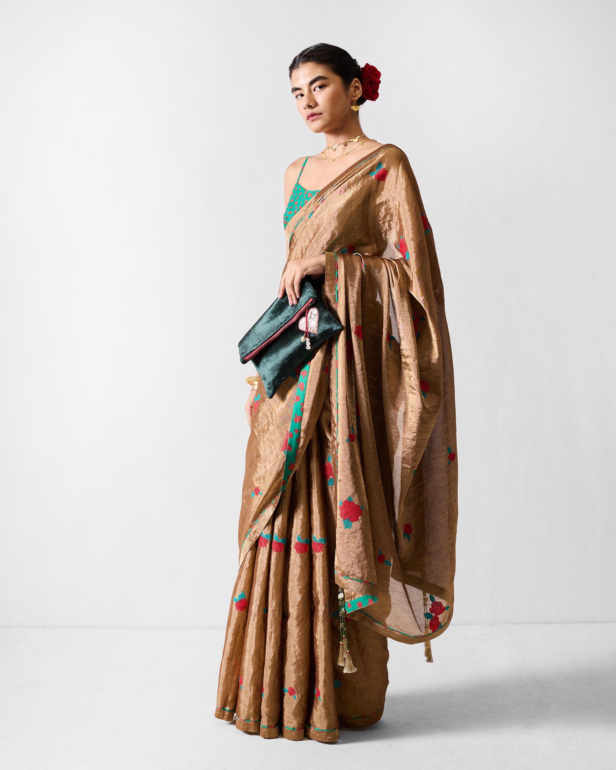 Reva Sari - Gold Embroidered