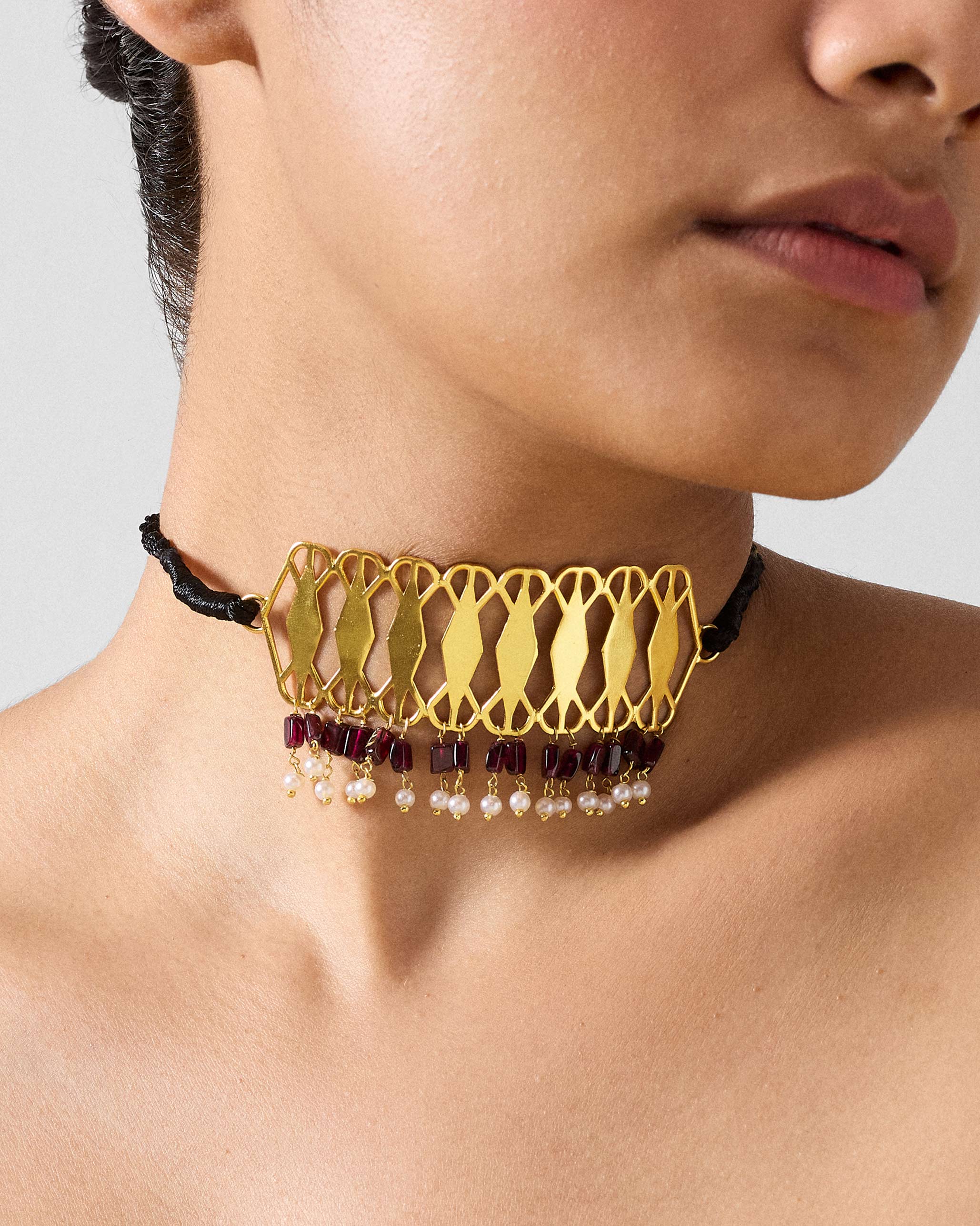 Barfi Choker - Gold