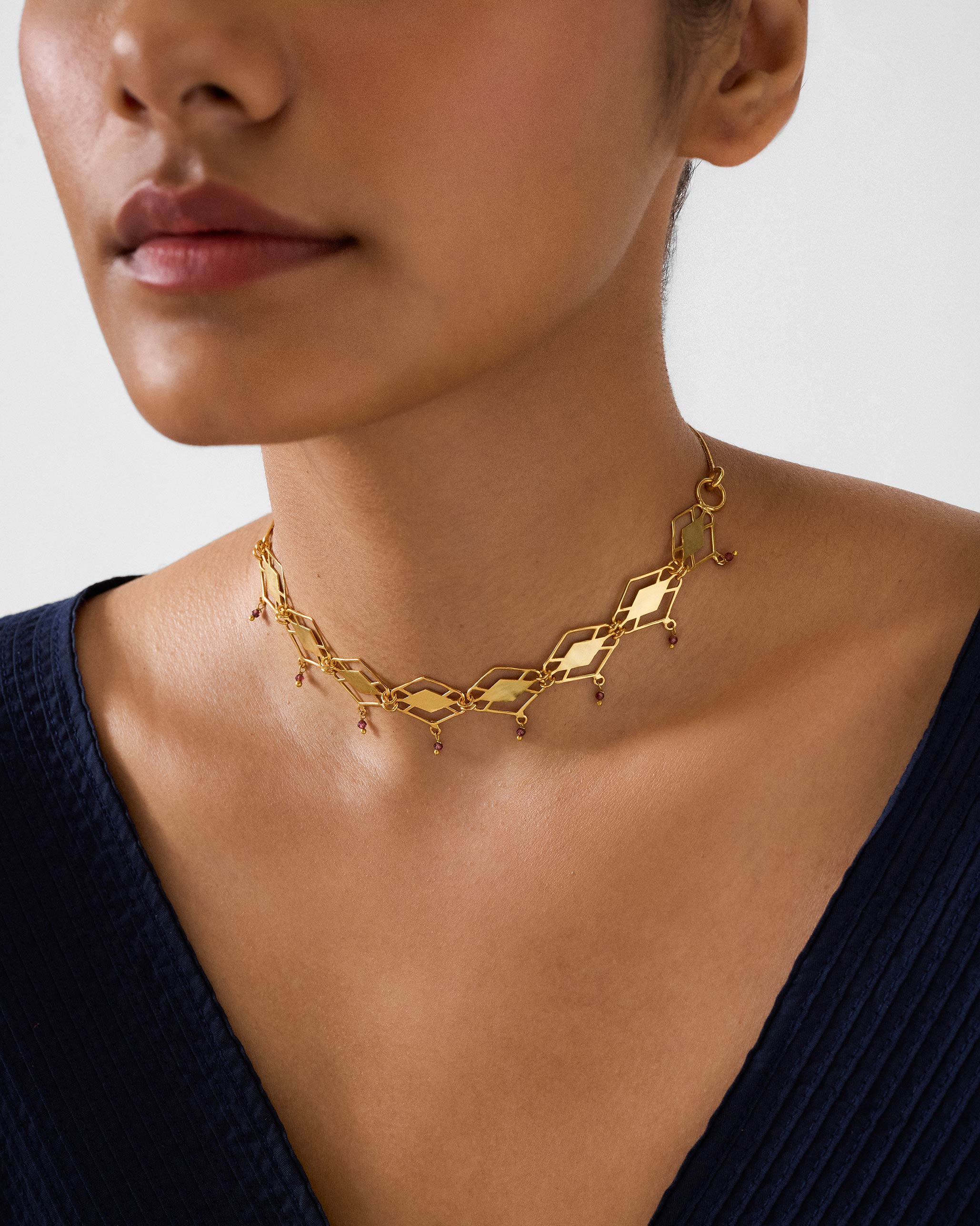 Barfi Necklace - Gold