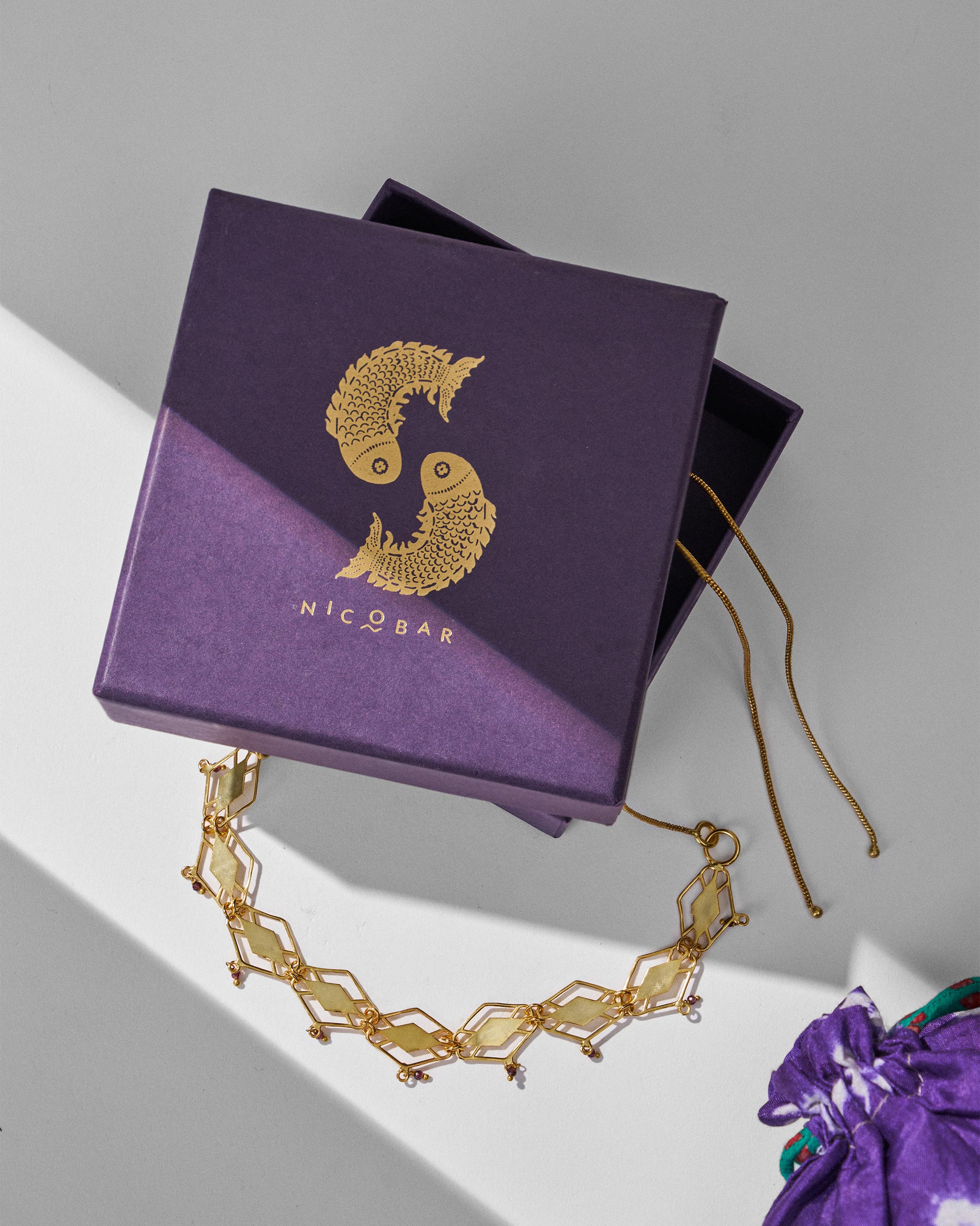 Barfi Necklace - Gold