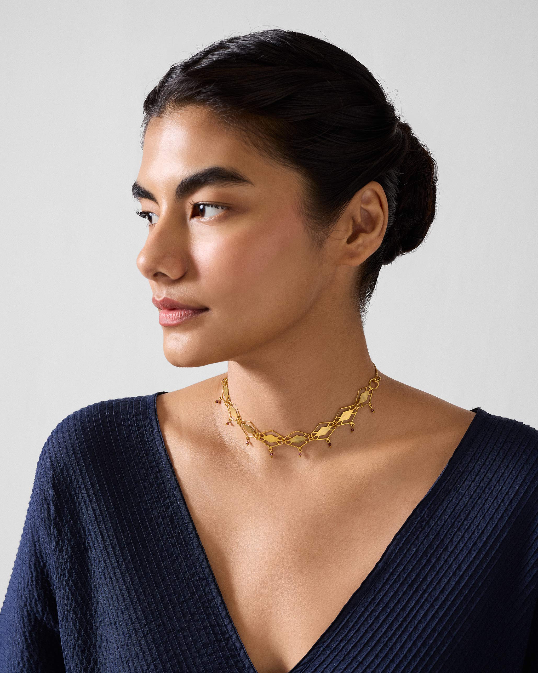 Barfi Necklace - Gold