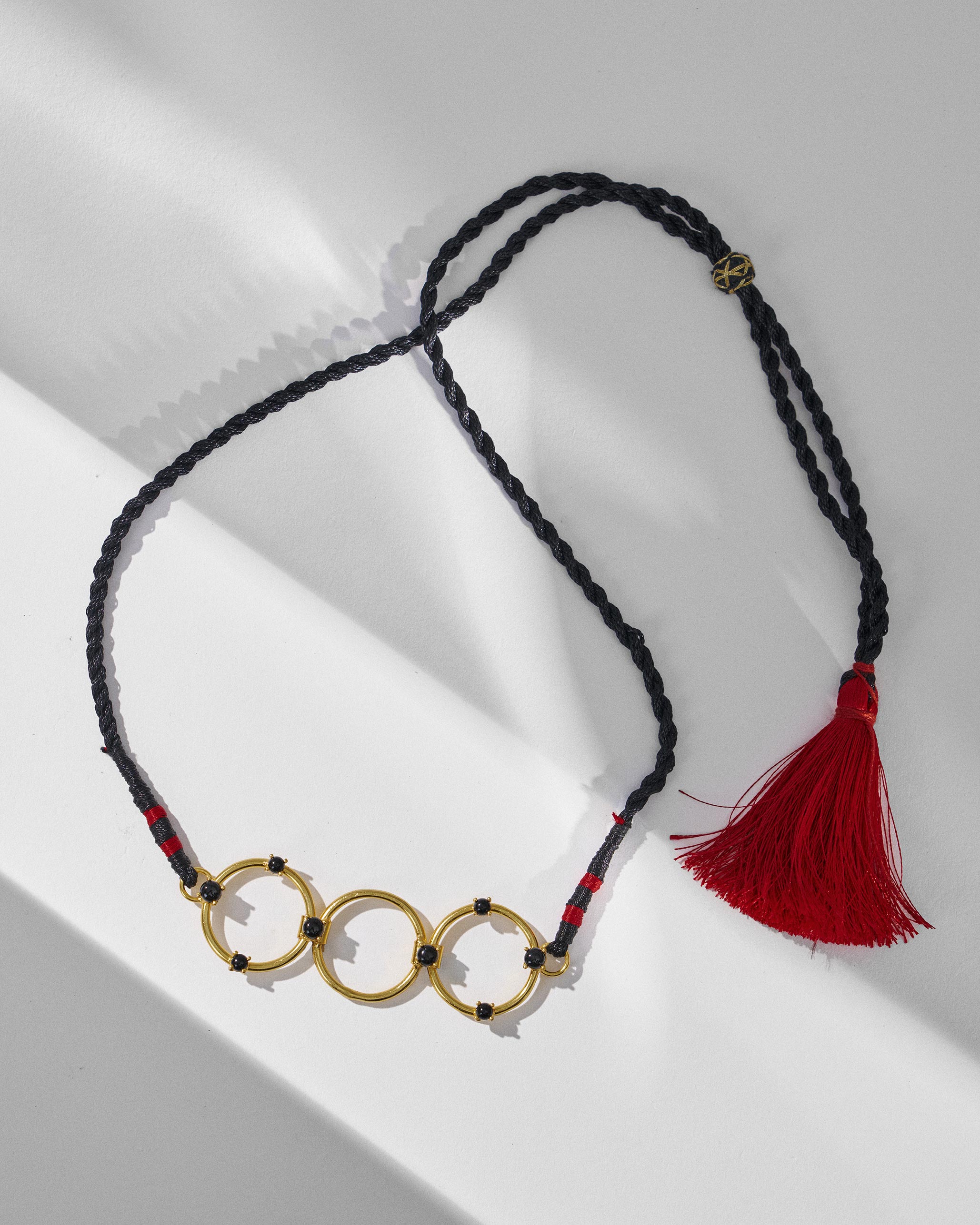 Oynx Necklace - Gold & Black
