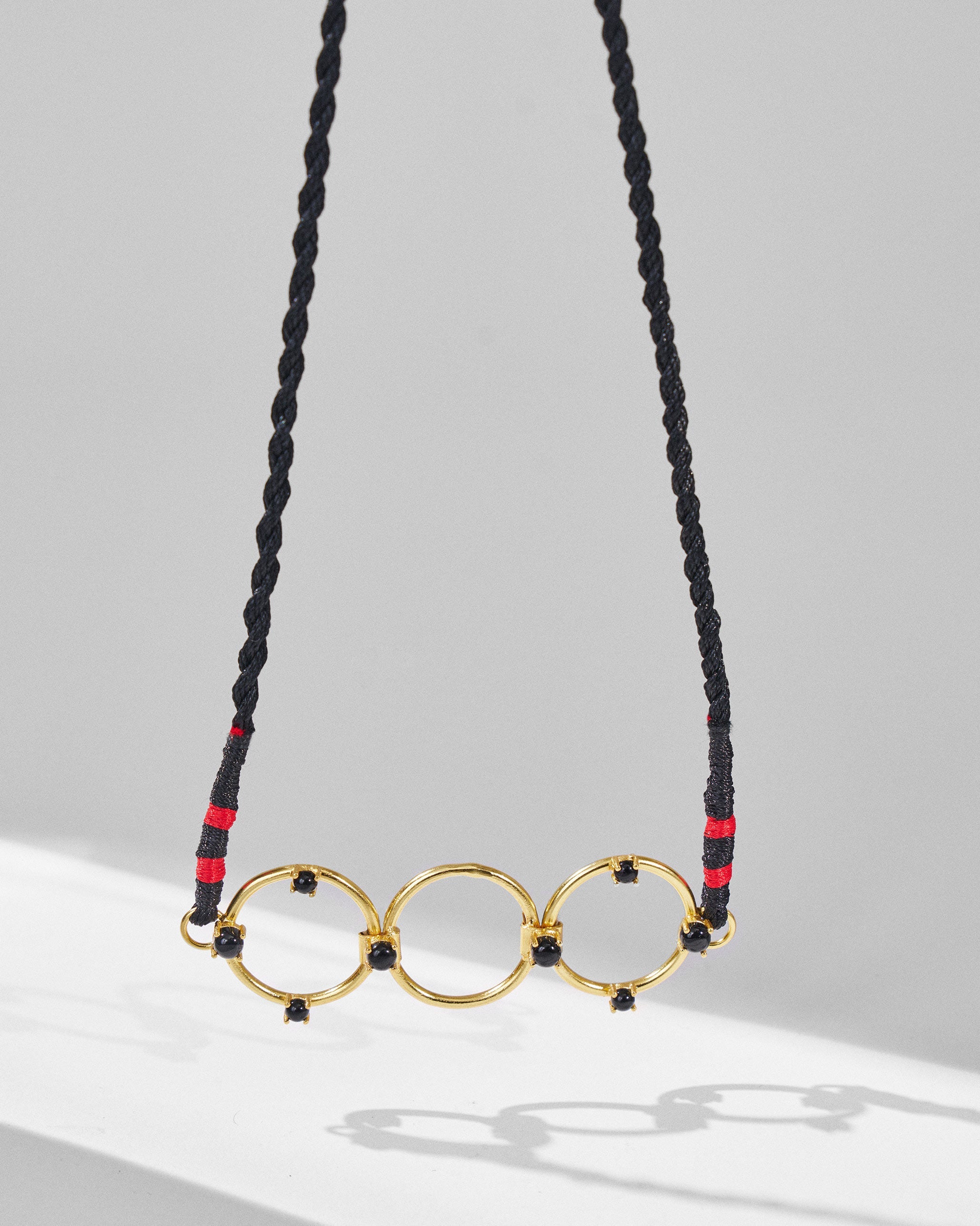 Oynx Necklace - Gold & Black