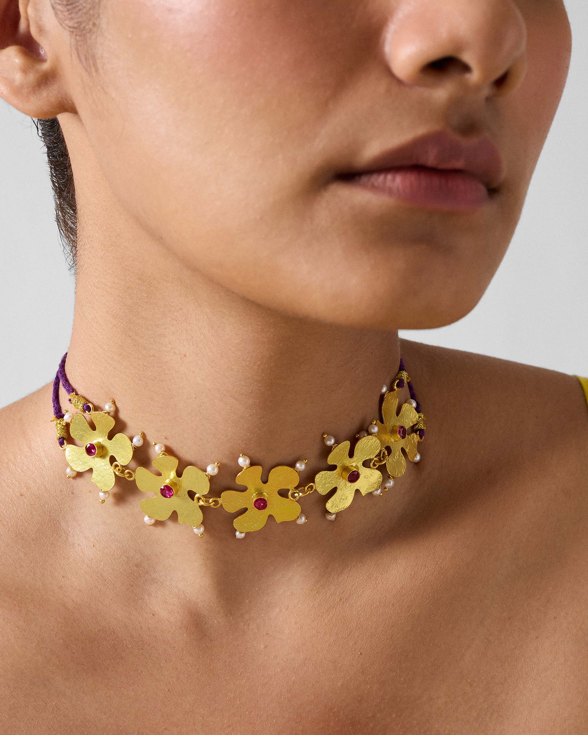 Phool Haar Nacklace - Gold