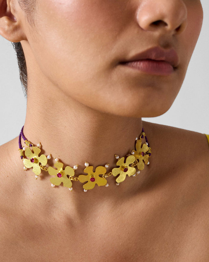 Phool Haar Necklace - Gold