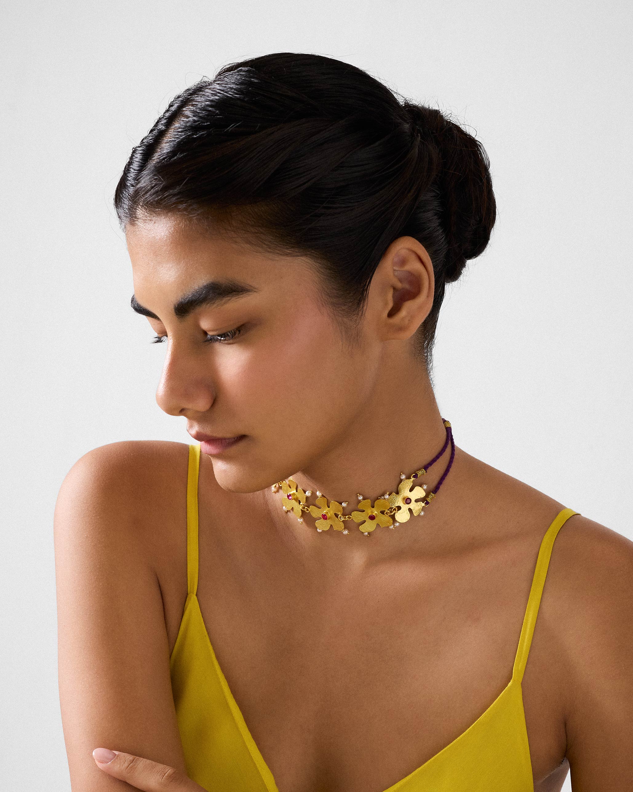 Phool Haar Nacklace - Gold