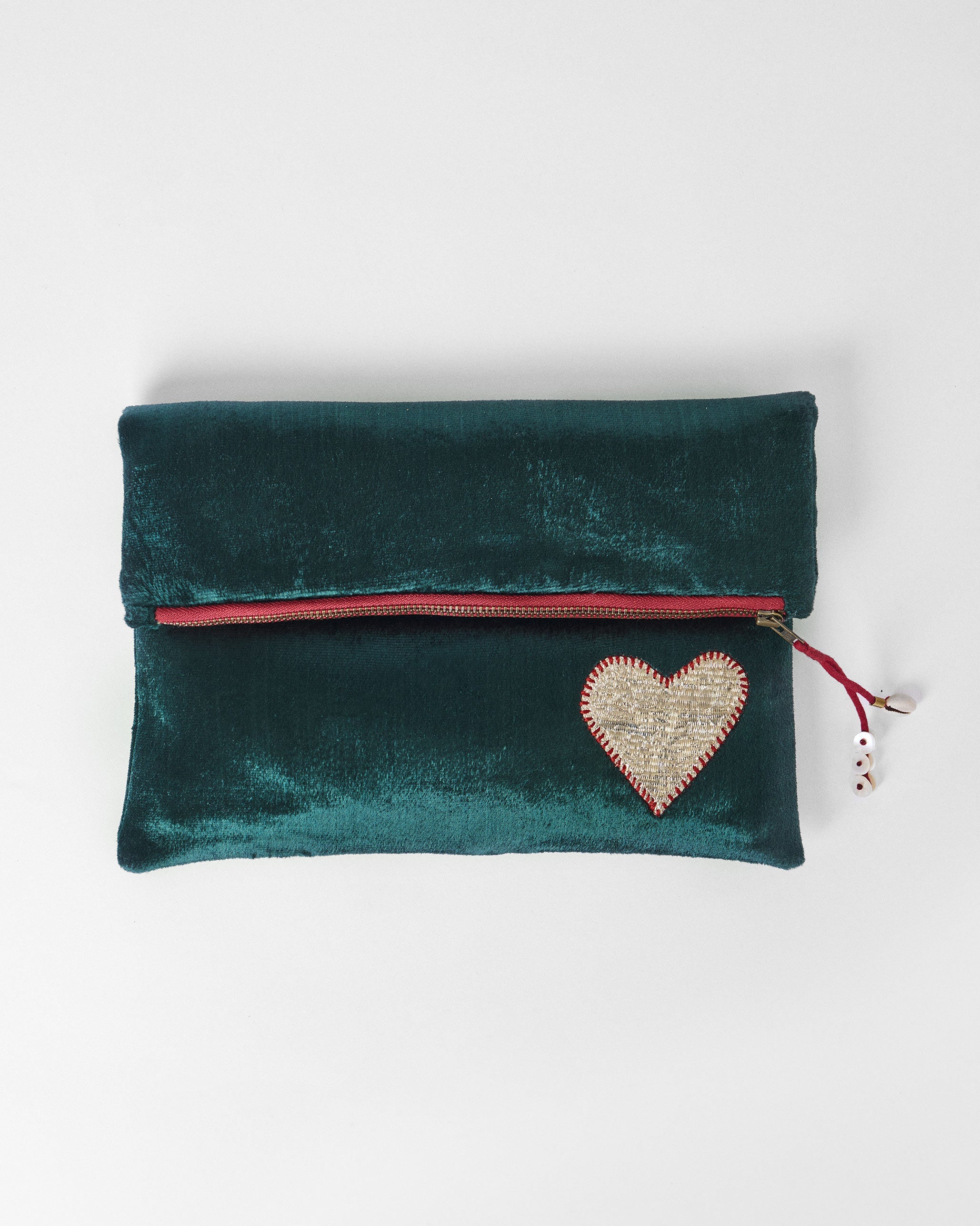Fold Over Clutch - Green