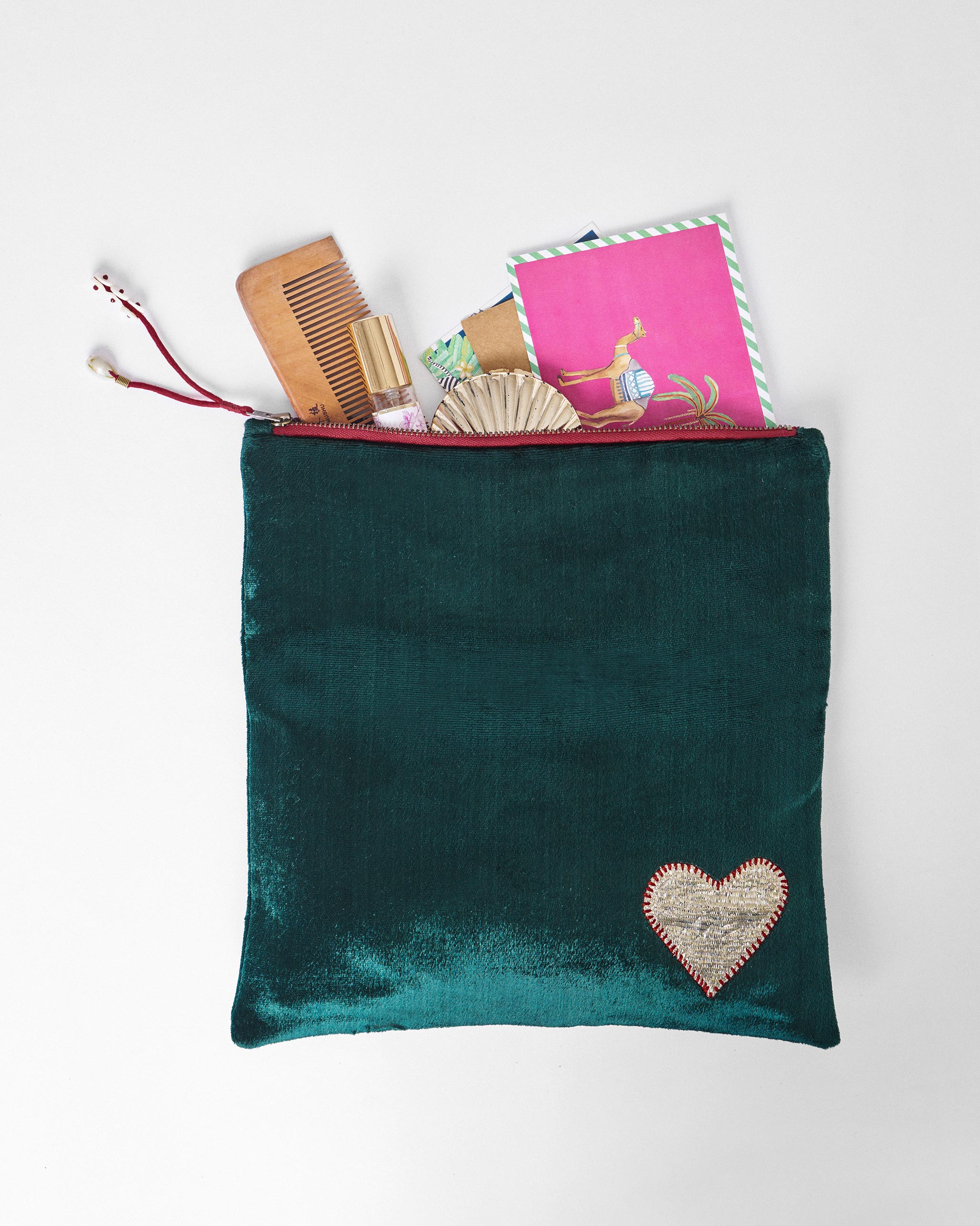 Fold Over Clutch - Green