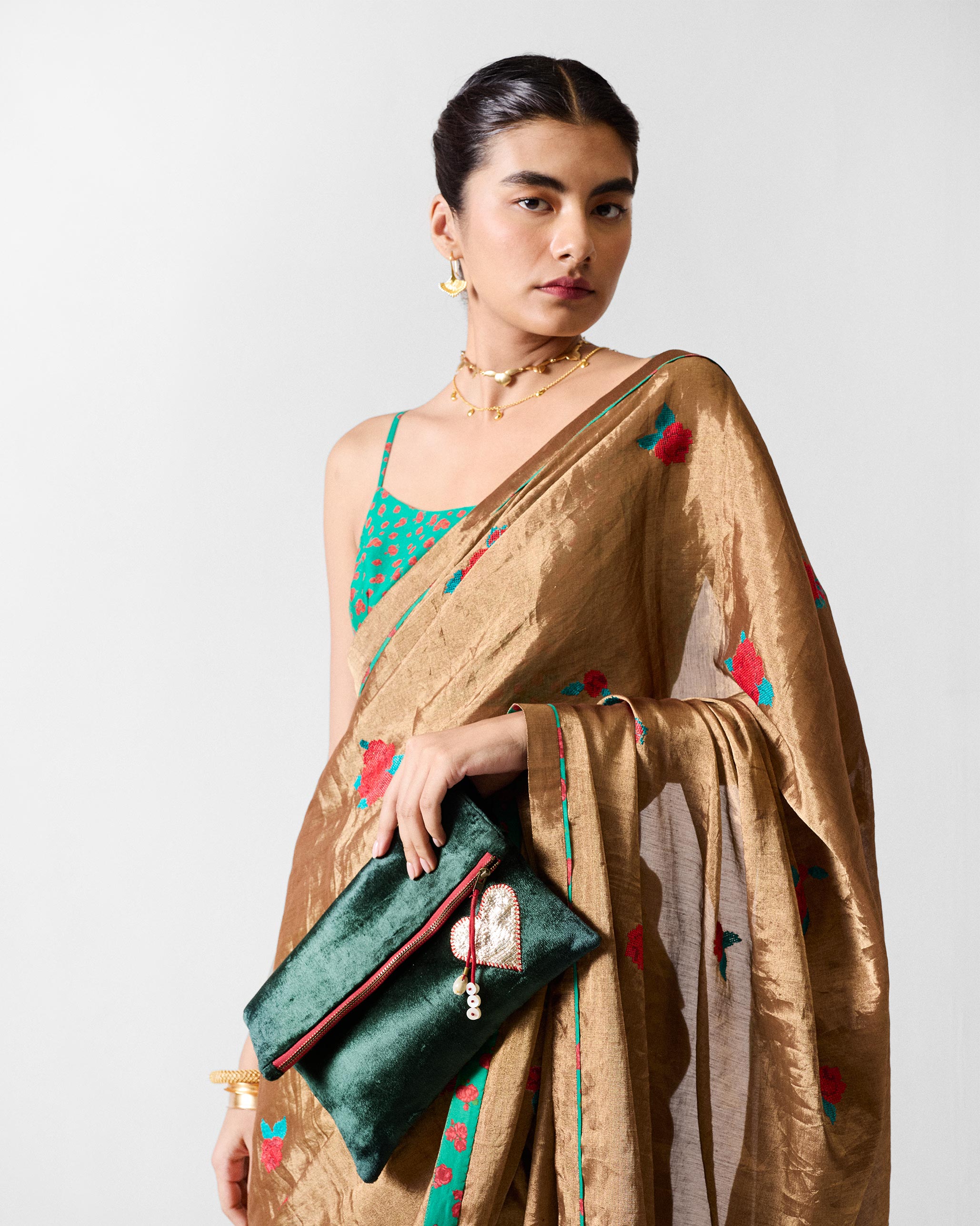 Fold Over Clutch - Green