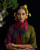 Chrysanthemum Bloom Scarf - Purple